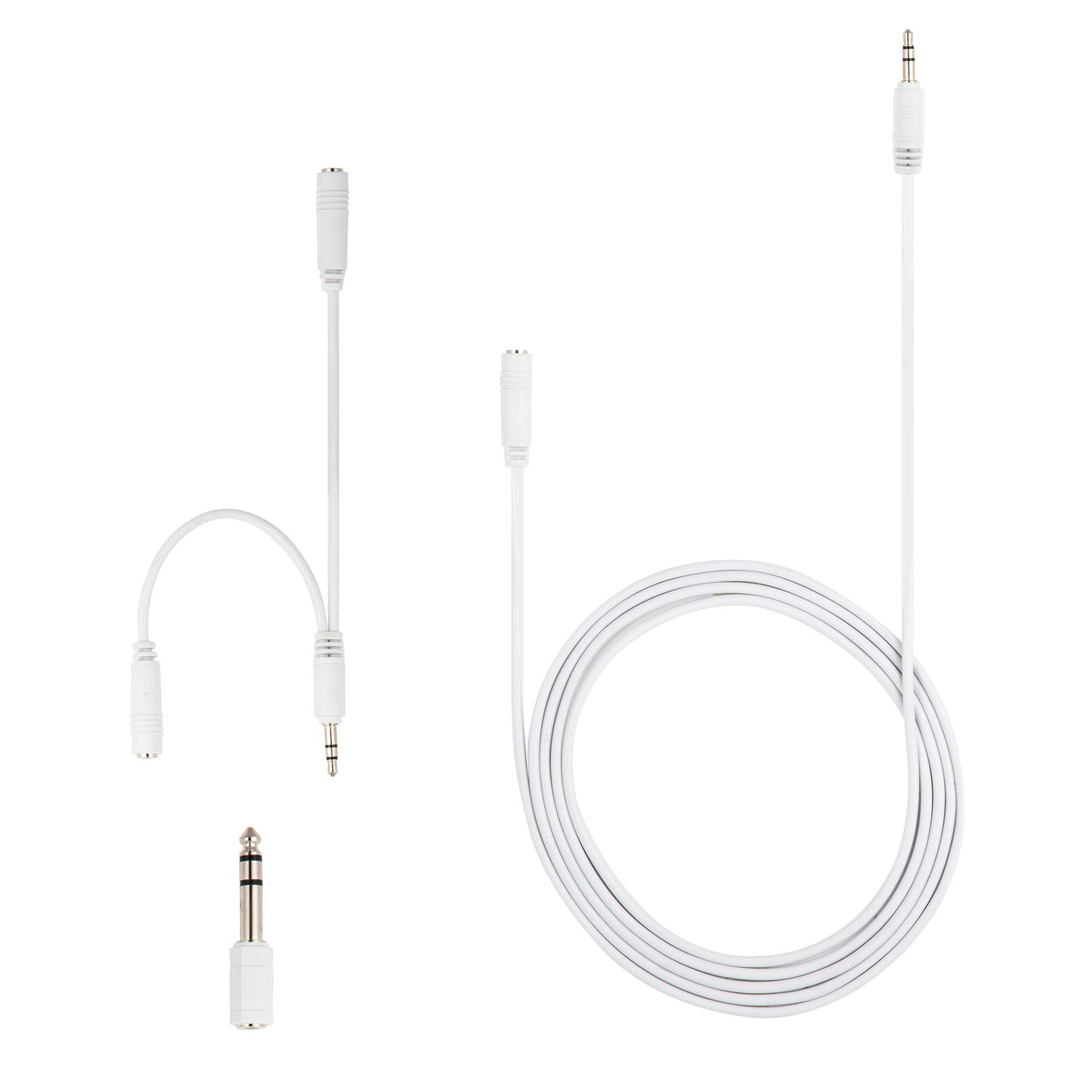 Foto 2 pulgar | Kit Adaptador Para Auriculares Ge, Cable De Extensión Estéreo De 3,5 Mm, Blanco - Venta Internacional.
