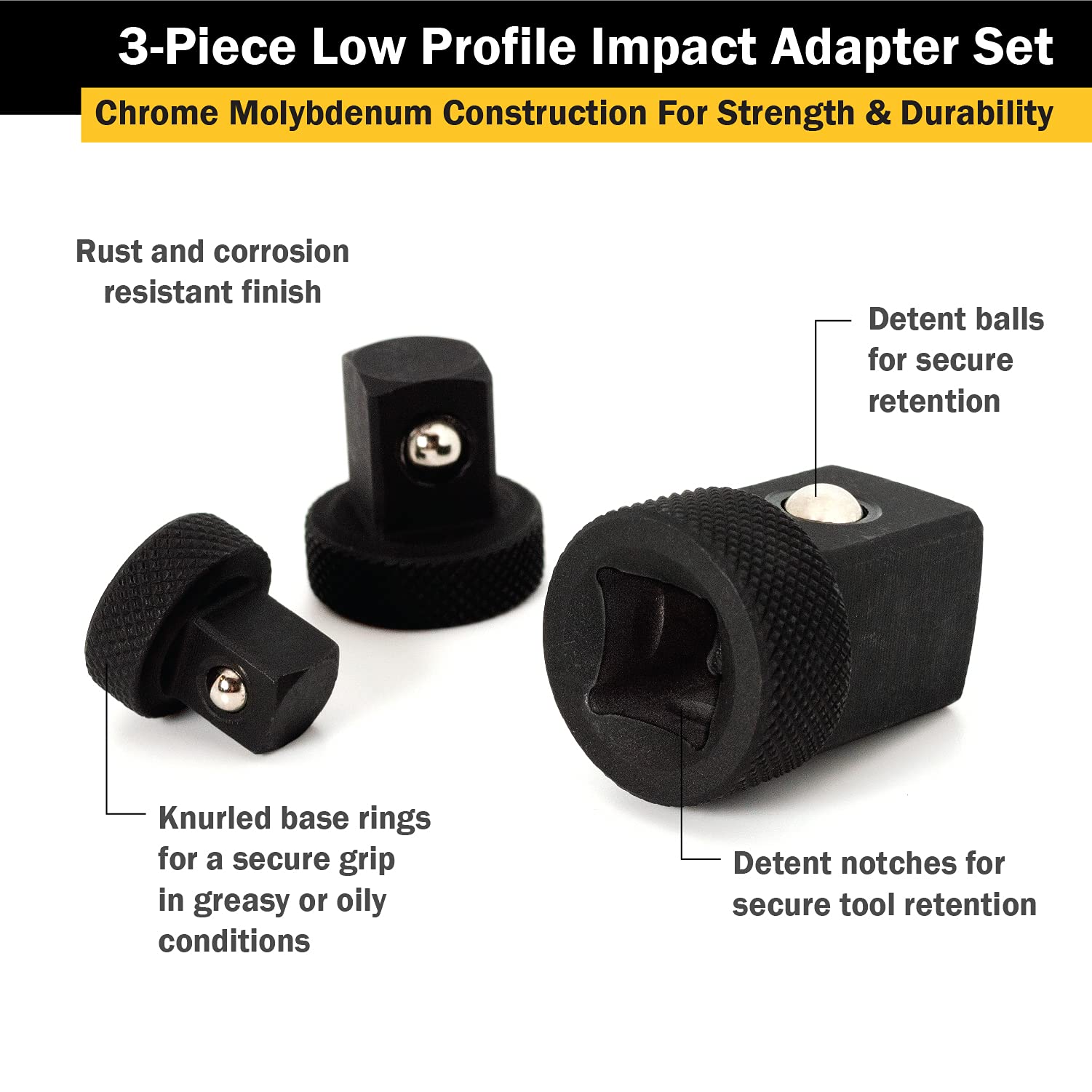 Foto 4 pulgar | Juego De Adaptadores Titan Tools 30936 De Perfil Bajo, 3 Piezas - Venta Internacional.