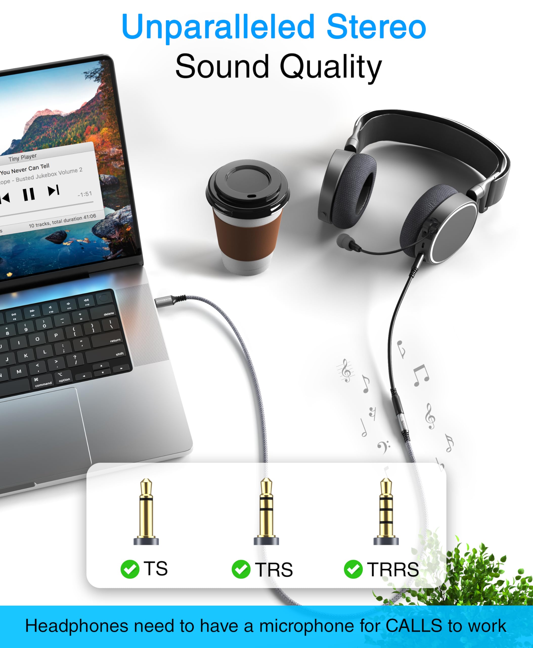 Foto 3 pulgar | Cable Adaptador De Audio Bluerigger Usb C A 3,5 Mm Hembra De 1 M - Venta Internacional.