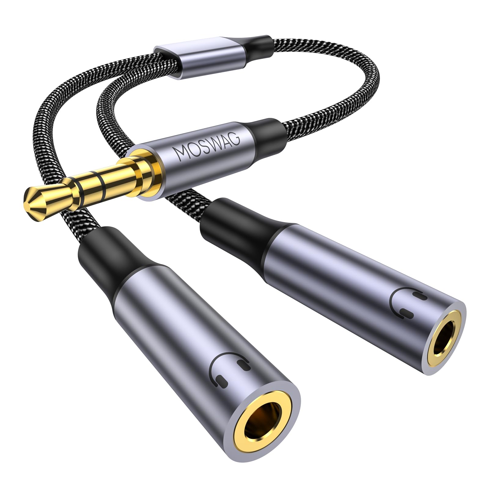 Foto 2 pulgar | Divisor De Auriculares Moswag Estéreo De 3,5 Mm A Doble Hembra De 3,5 Mm - Venta Internacional.