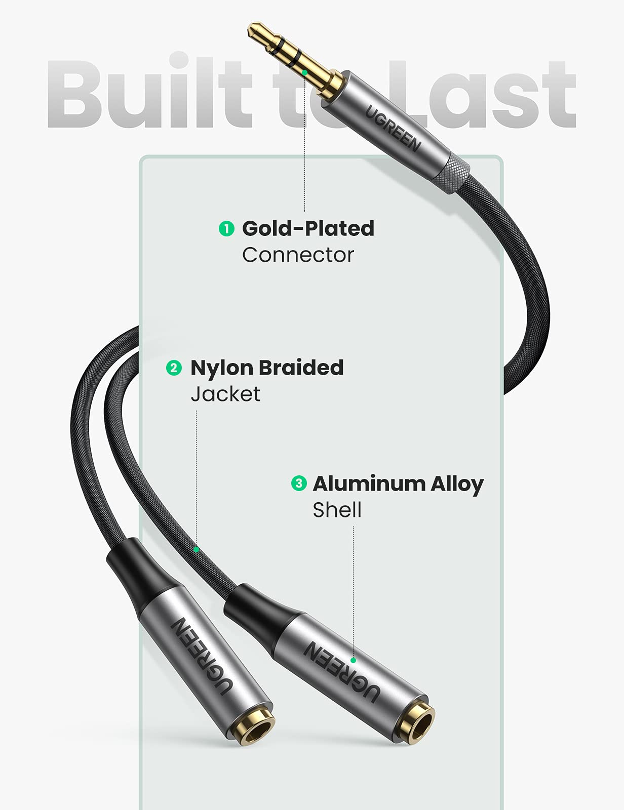 Foto 7 pulgar | Divisor De Auriculares Ugreen De 3,5 Mm, Auxiliar, 2 Hembra A 1 Macho, Estéreo - Venta Internacional.