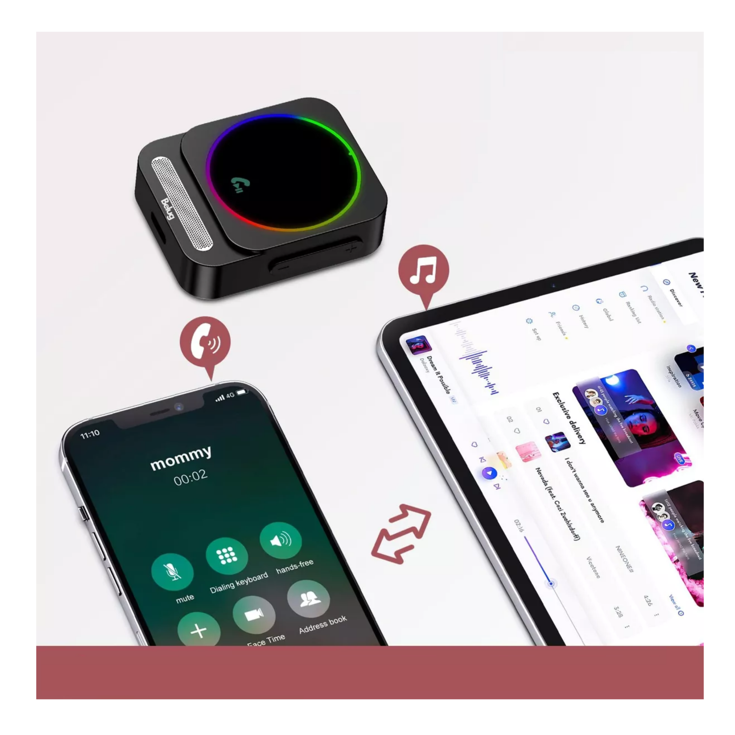 Foto 4 pulgar | Adaptador Auxiliar Bluetooth, Belug Receptor De Audio Con Jack 3.5