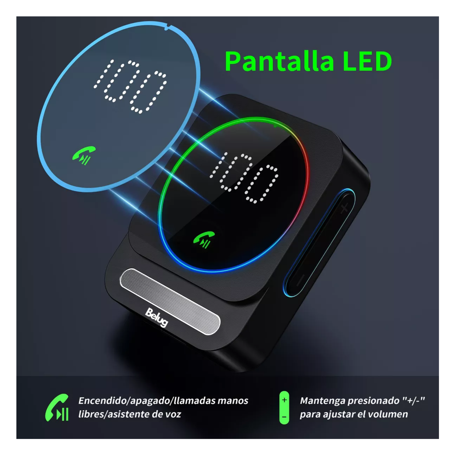Foto 6 pulgar | Adaptador Auxiliar Bluetooth, Belug Receptor De Audio Con Jack 3.5