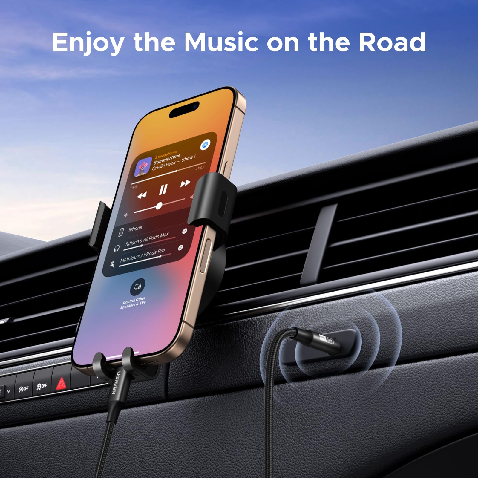 Foto 2 | Adaptador De Audio Ugreen Aux A Usb C Tipo C 3,5 Mm Hi-res 32 Bit/ - Venta Internacional.