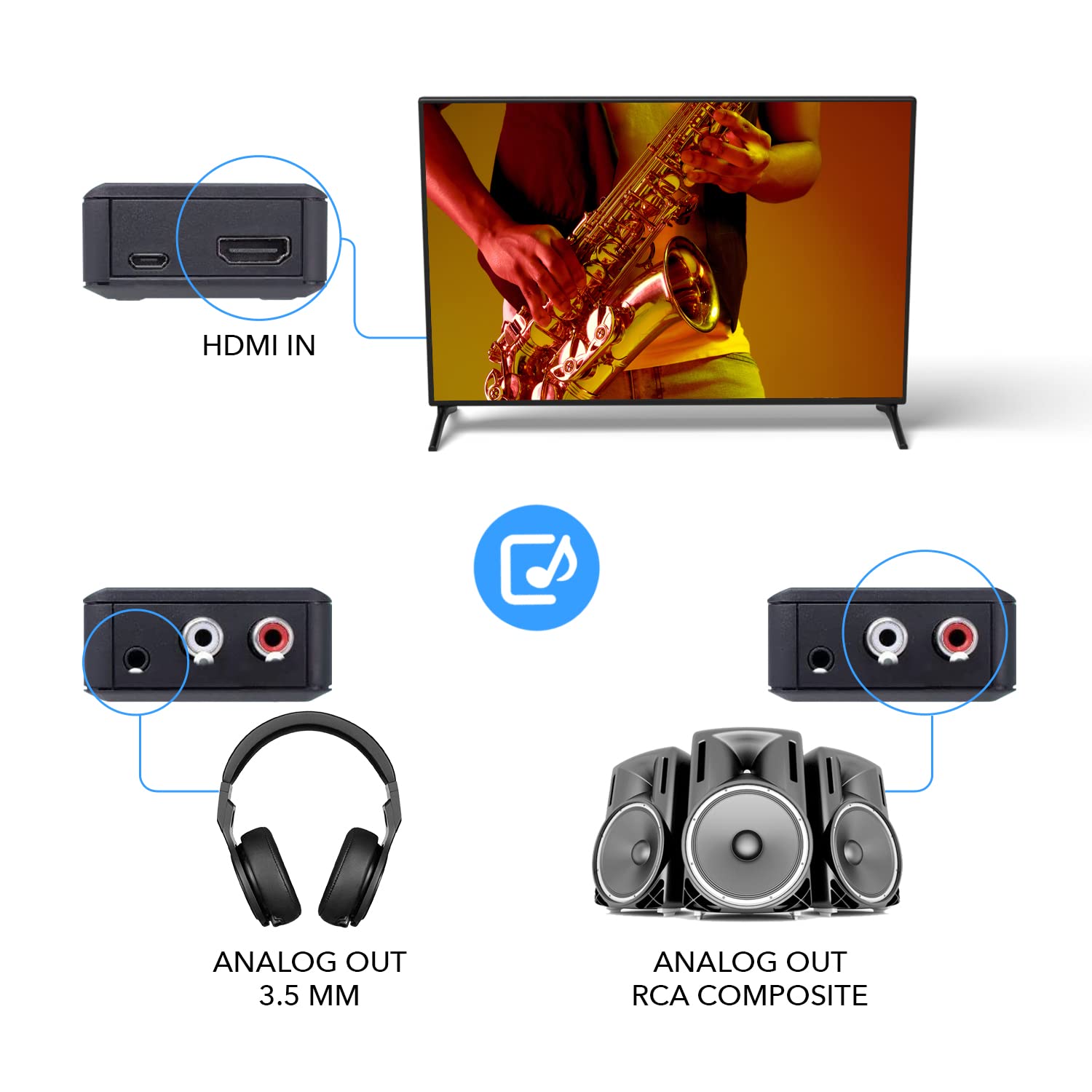 Foto 3 pulgar | Convertidor De Audio Orei Premium Hdmi (earc Y Arc) A Rca L/r - Venta Internacional.