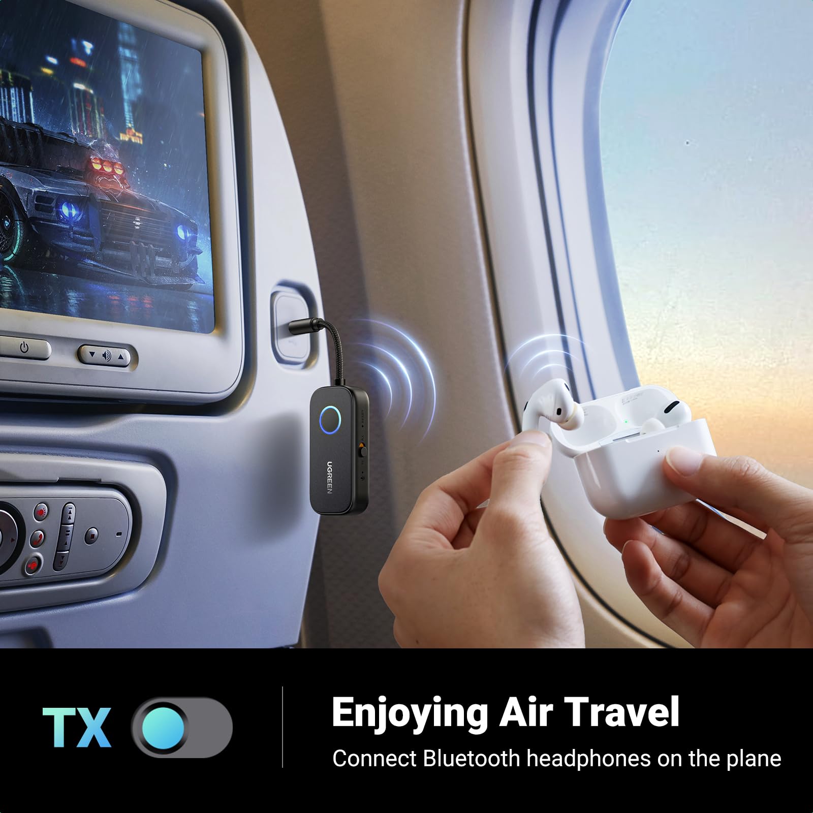 Foto 3 pulgar | Adaptador De Transmisor Bluetooth 5.2 Ugreen Airplane Para Airpods - Venta Internacional.