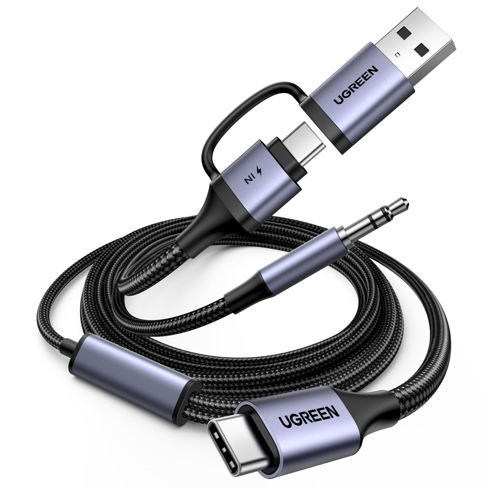 Foto 2 pulgar | Cable De Audio Usb C A 3,5 Mm Y Cargador Ugreen 60w Pd - Venta Internacional.