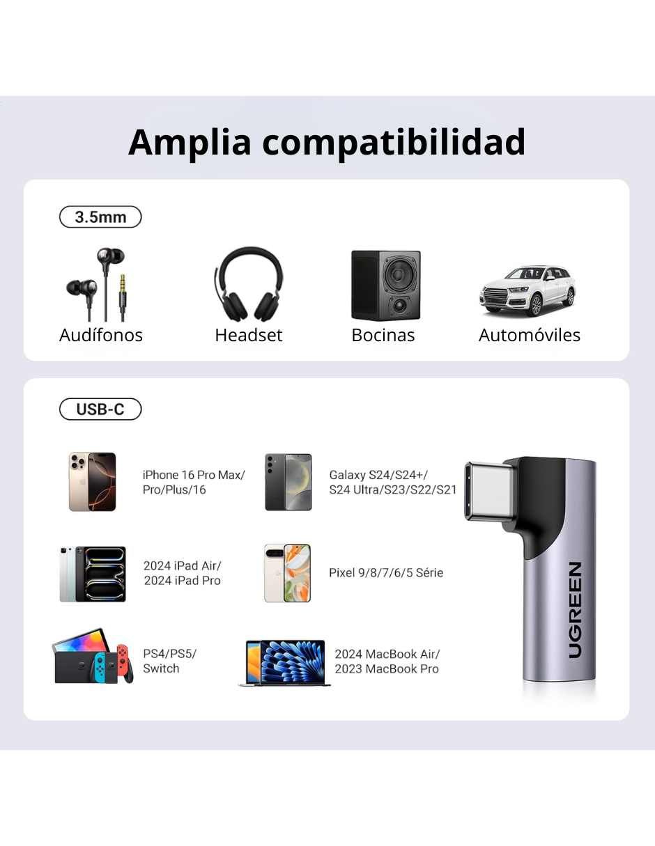 Foto 6 | Adaptador Usb-c A Aux Ugreen Con Dac Integrado