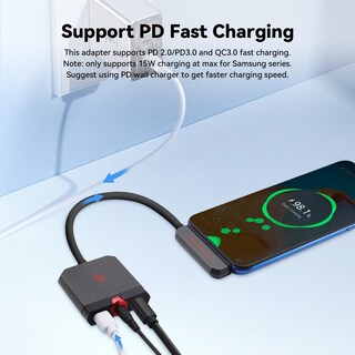 Foto 2 | Adaptador Nubia Redmagic 2 En 1 Usb C A Auriculares De Audio De 3 5 Mm - Venta Internacional.