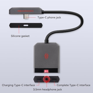 Foto 3 | Adaptador Nubia Redmagic 2 En 1 Usb C A Auriculares De Audio De 3 5 Mm - Venta Internacional.