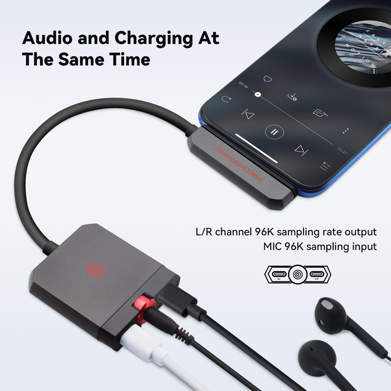 Foto 4 | Adaptador Nubia Redmagic 2 En 1 Usb C A Auriculares De Audio De 3 5 Mm - Venta Internacional.