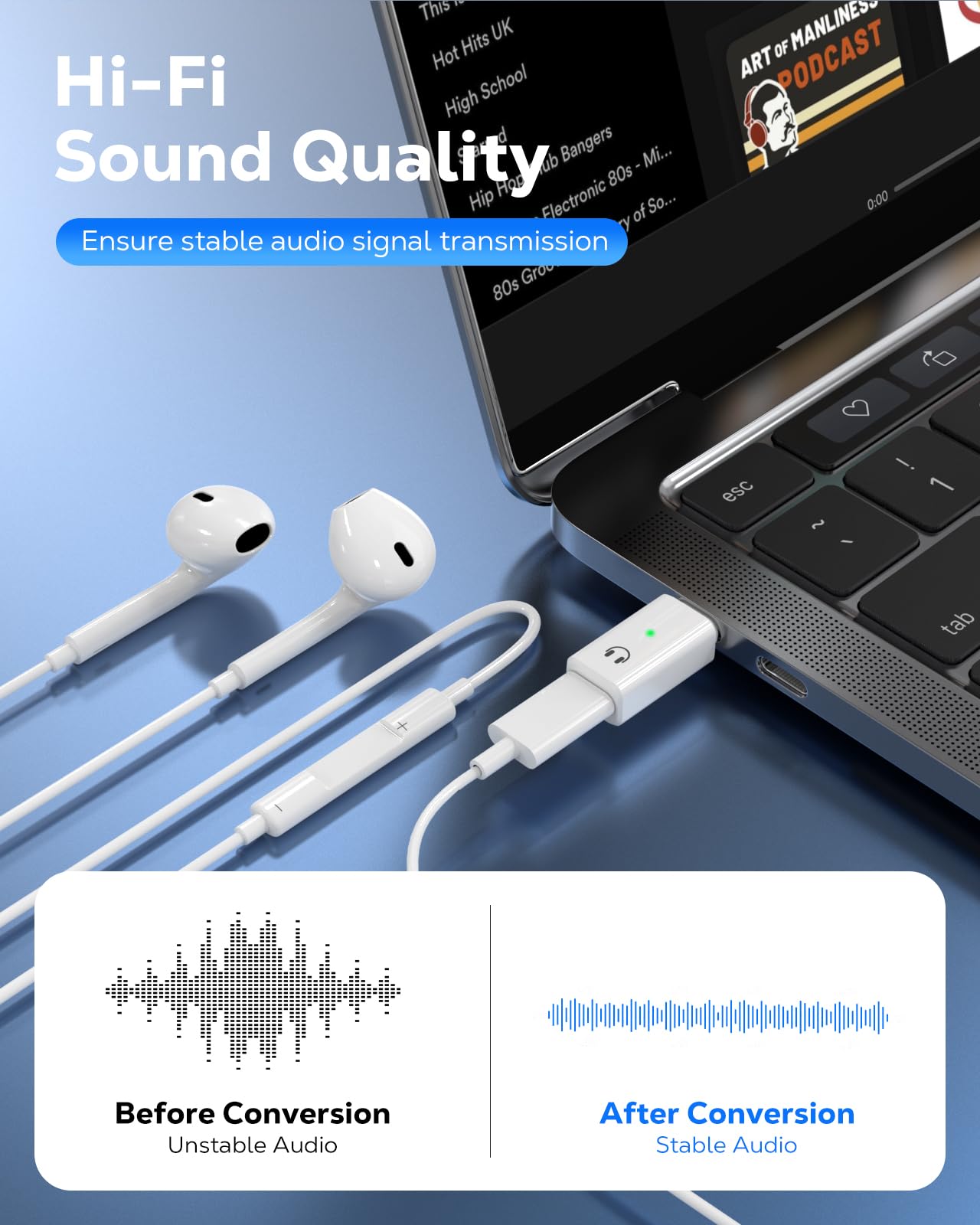 Foto 5 pulgar | Adaptador De Audio Moko Lightning A Usb C Para Iphone 16/15 Pro Max - Venta Internacional.
