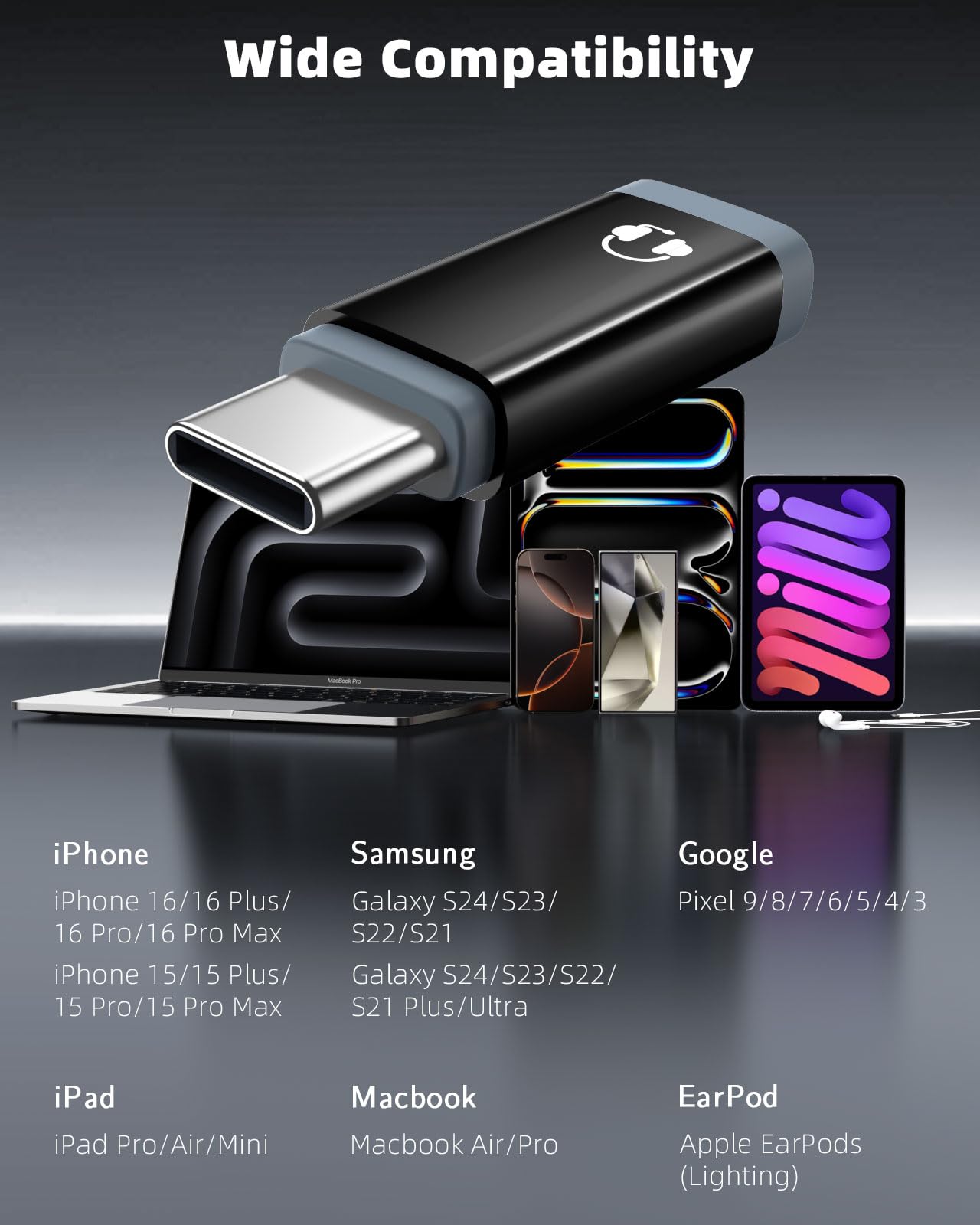 Foto 8 pulgar | Adaptador Moko Lightning A Usb C Audio Para Iphone/ipad Negro - Venta Internacional.