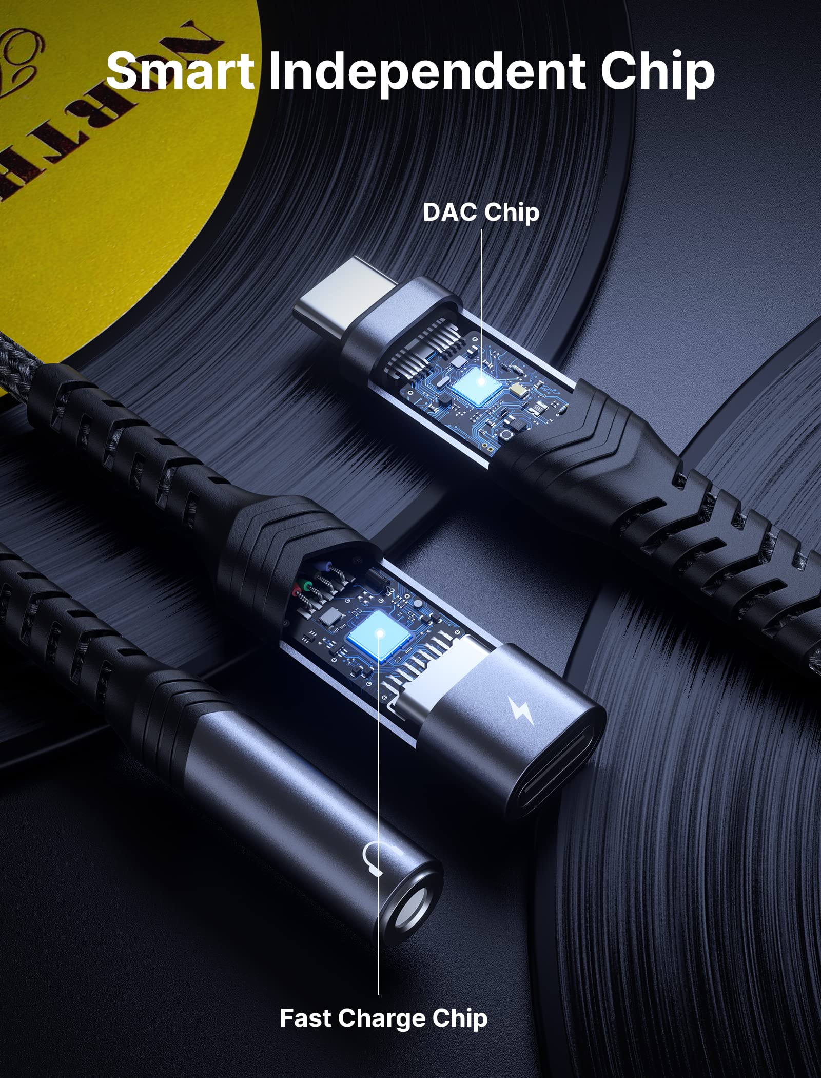 Foto 7 | Adaptador Usb C A 3 5 Mm Para Auriculares Y Cargador Jsaux Pd 60w - Venta Internacional.