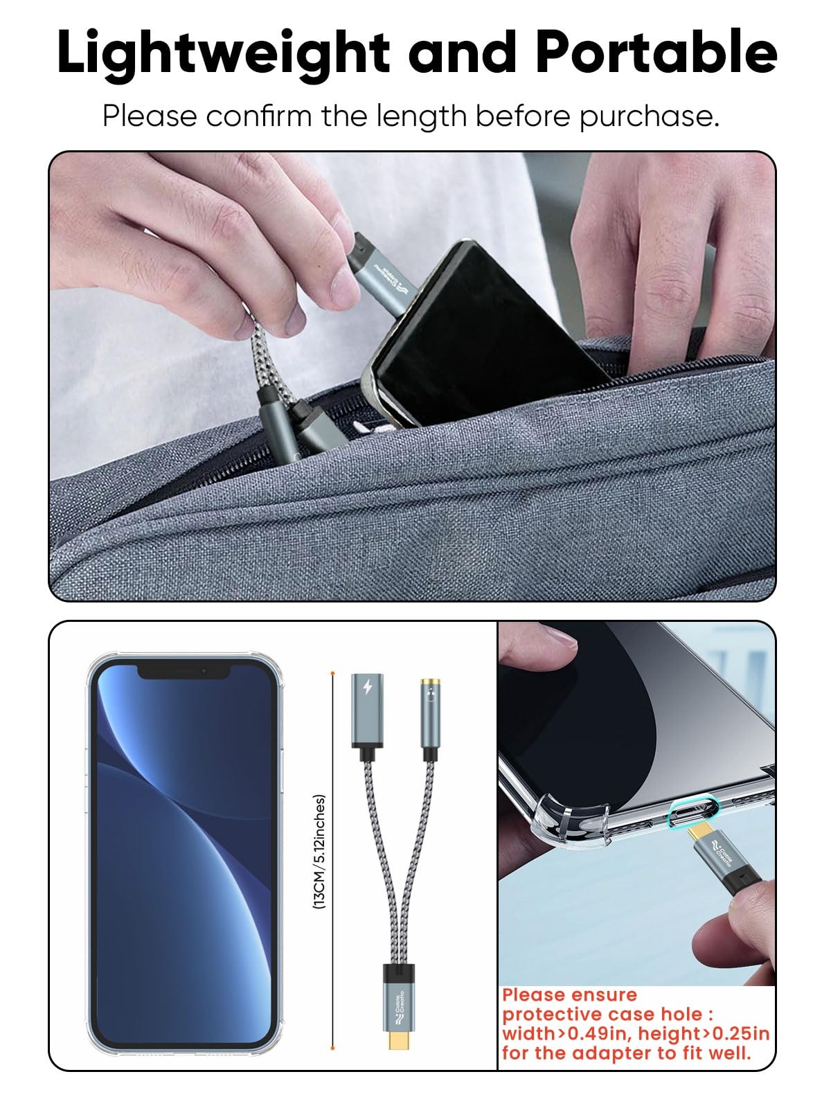 Foto 7 pulgar | Adaptador Cablecreation Usb C A Auriculares De 3 5 Mm Con Pd De 100 W - Venta Internacional.