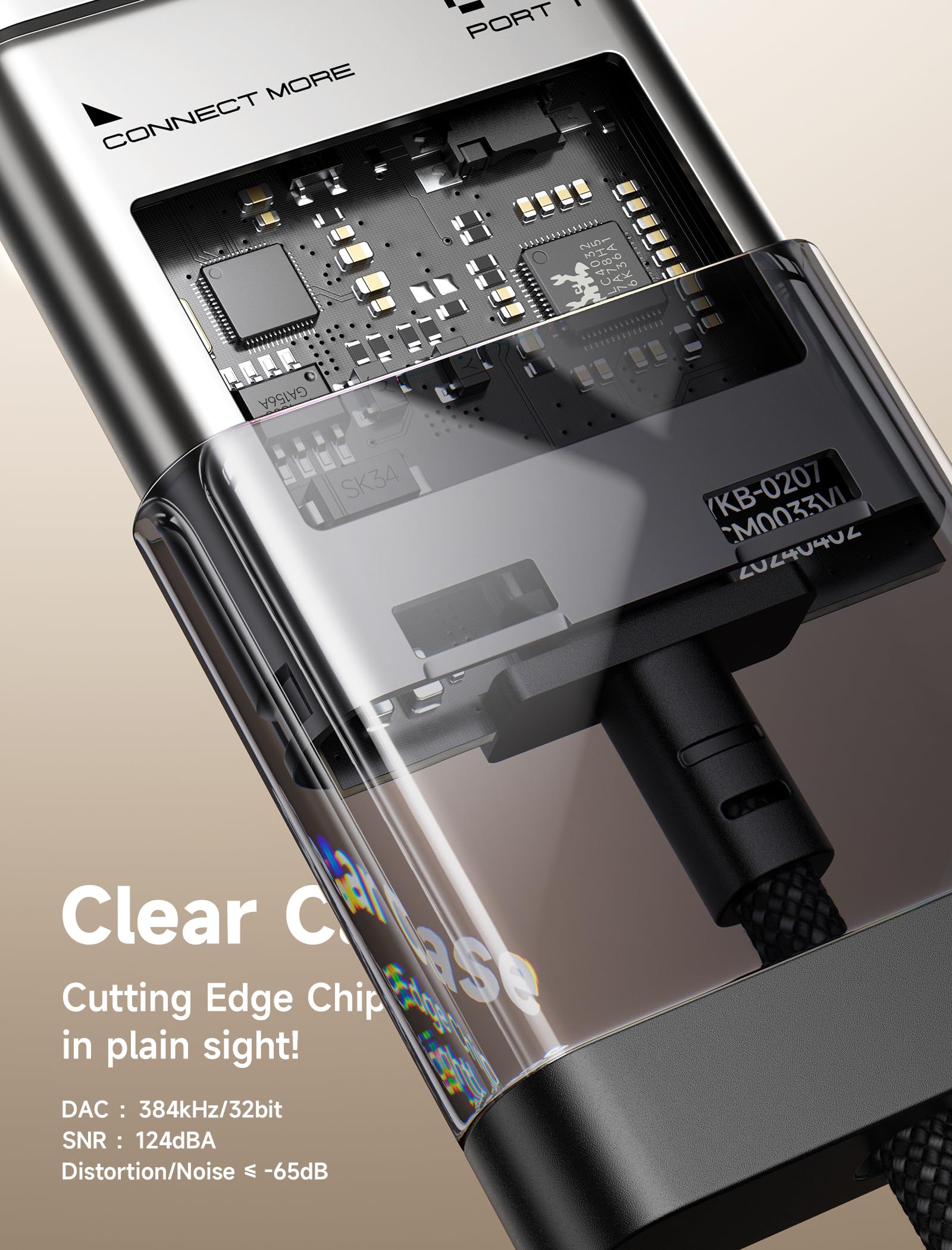 Foto 3 pulgar | Adaptador Usb C A 3 5 Mm Para Auriculares Y Cargador Jsaux - Venta Internacional.