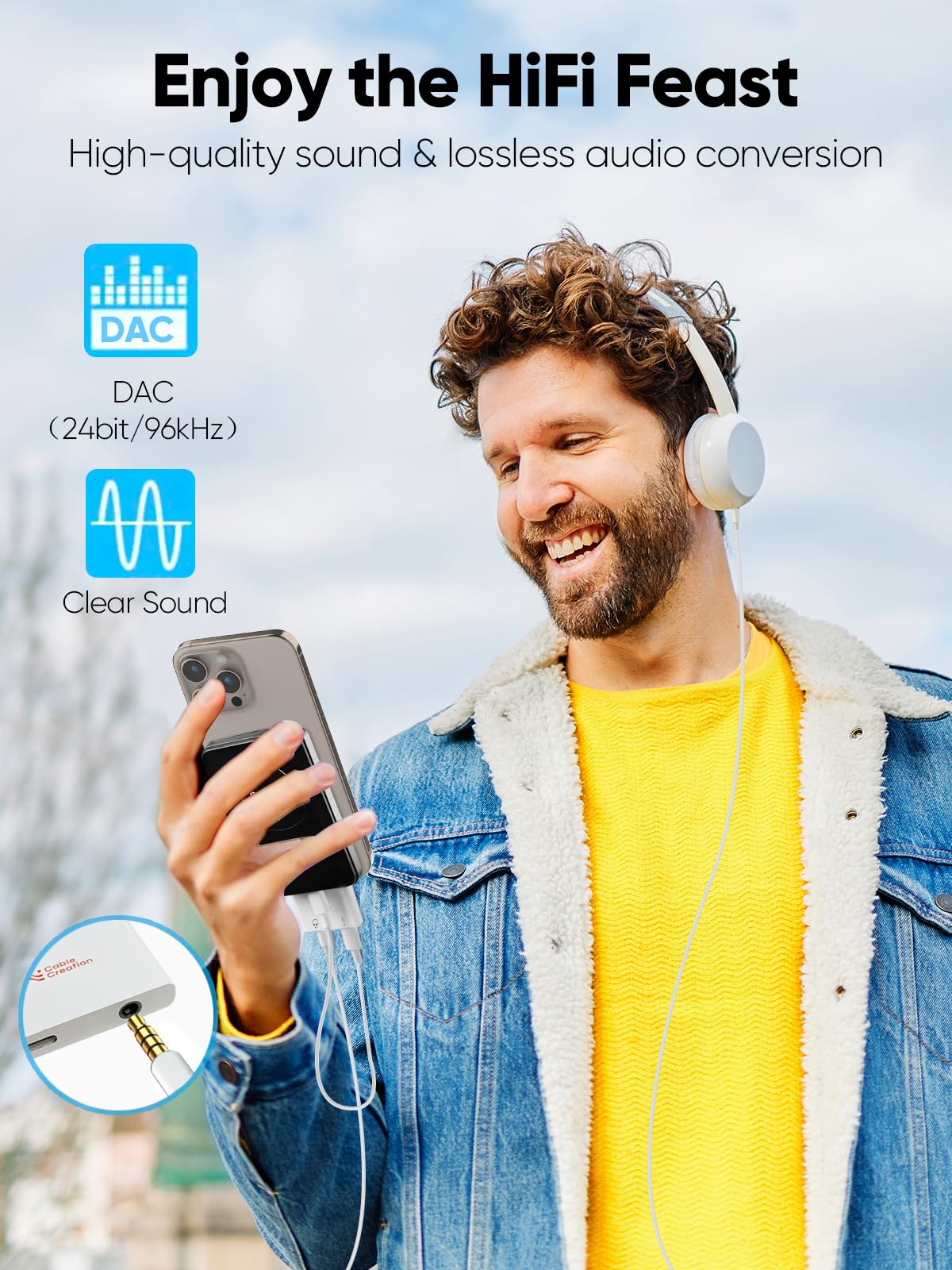 Foto 6 pulgar | Adaptador Cablecreation Usb C A Audio Y Cargador Rápido Pd 100w - Venta Internacional.