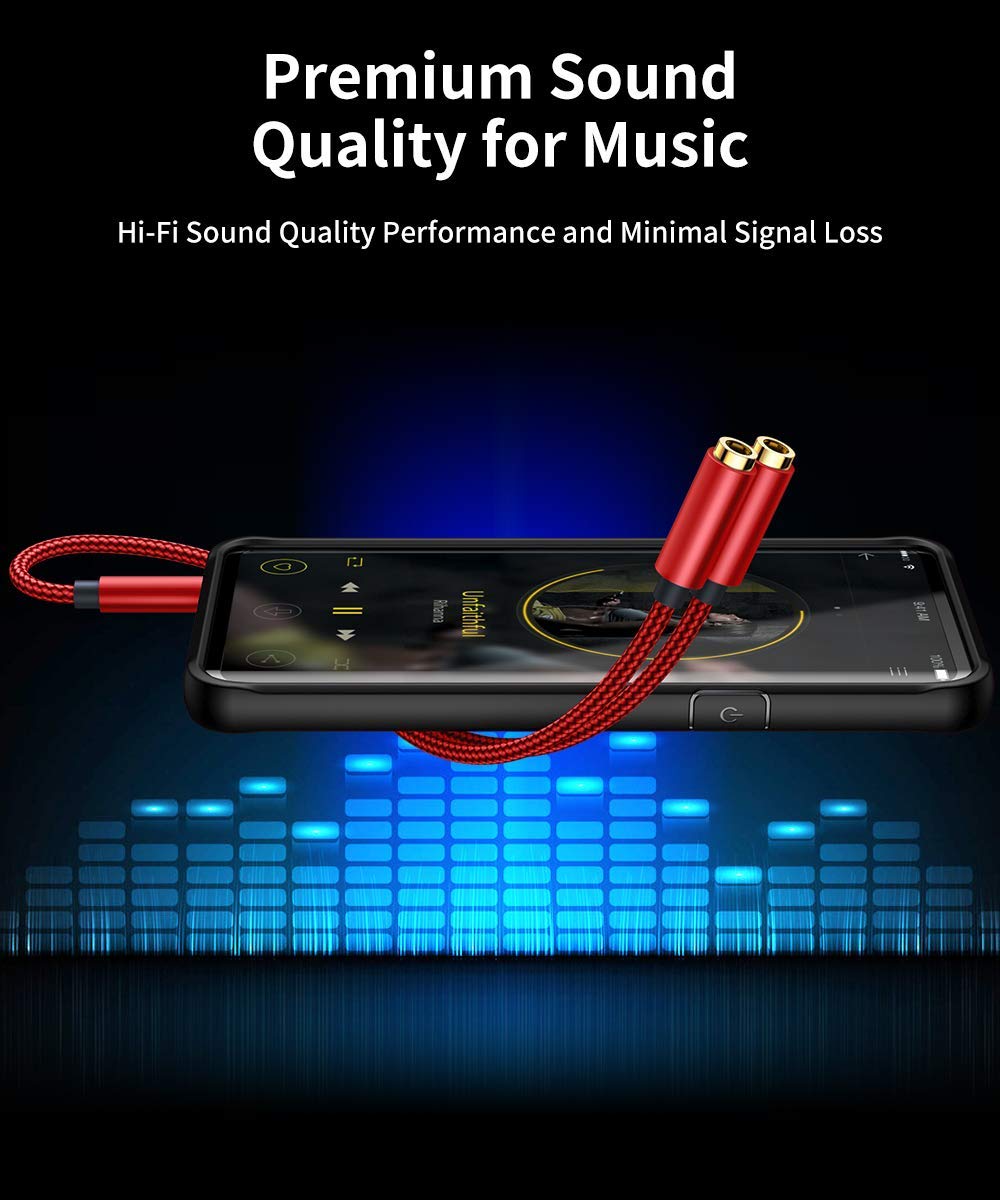 Foto 4 pulgar | Adaptador Divisor De Auriculares Jsaux 3.5 Mm Trs A Dual 3.5 Mm - Venta Internacional.