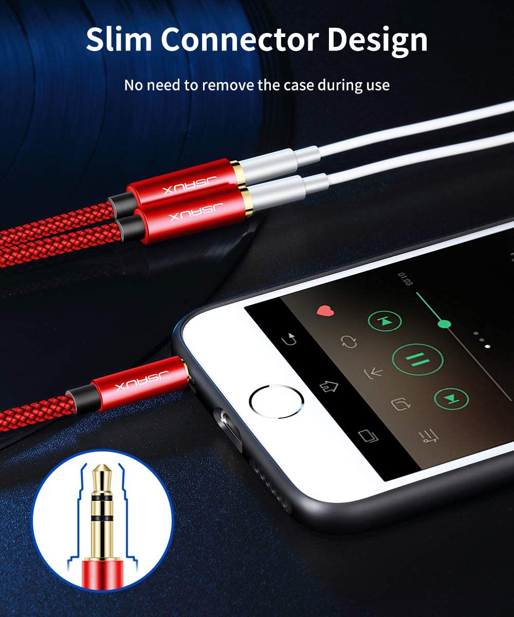 Foto 4 | Adaptador Divisor De Auriculares Jsaux 3.5 Mm Trs A Dual 3.5 Mm - Venta Internacional.
