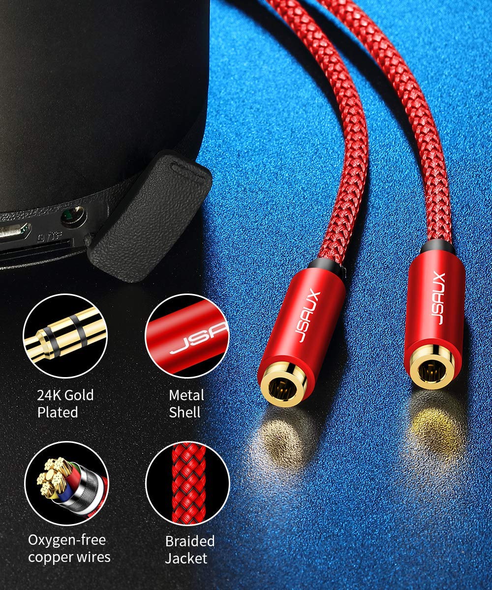 Foto 6 pulgar | Adaptador Divisor De Auriculares Jsaux 3.5 Mm Trs A Dual 3.5 Mm - Venta Internacional.