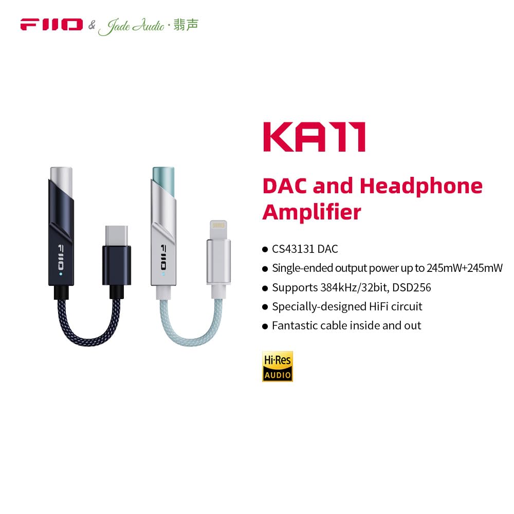 Foto 3 pulgar | Adaptador De Audio Fiio Ka11 Usb C A Dac Hifi De 3 5 Mm  32 Bits/384 Khz - Venta Internacional.