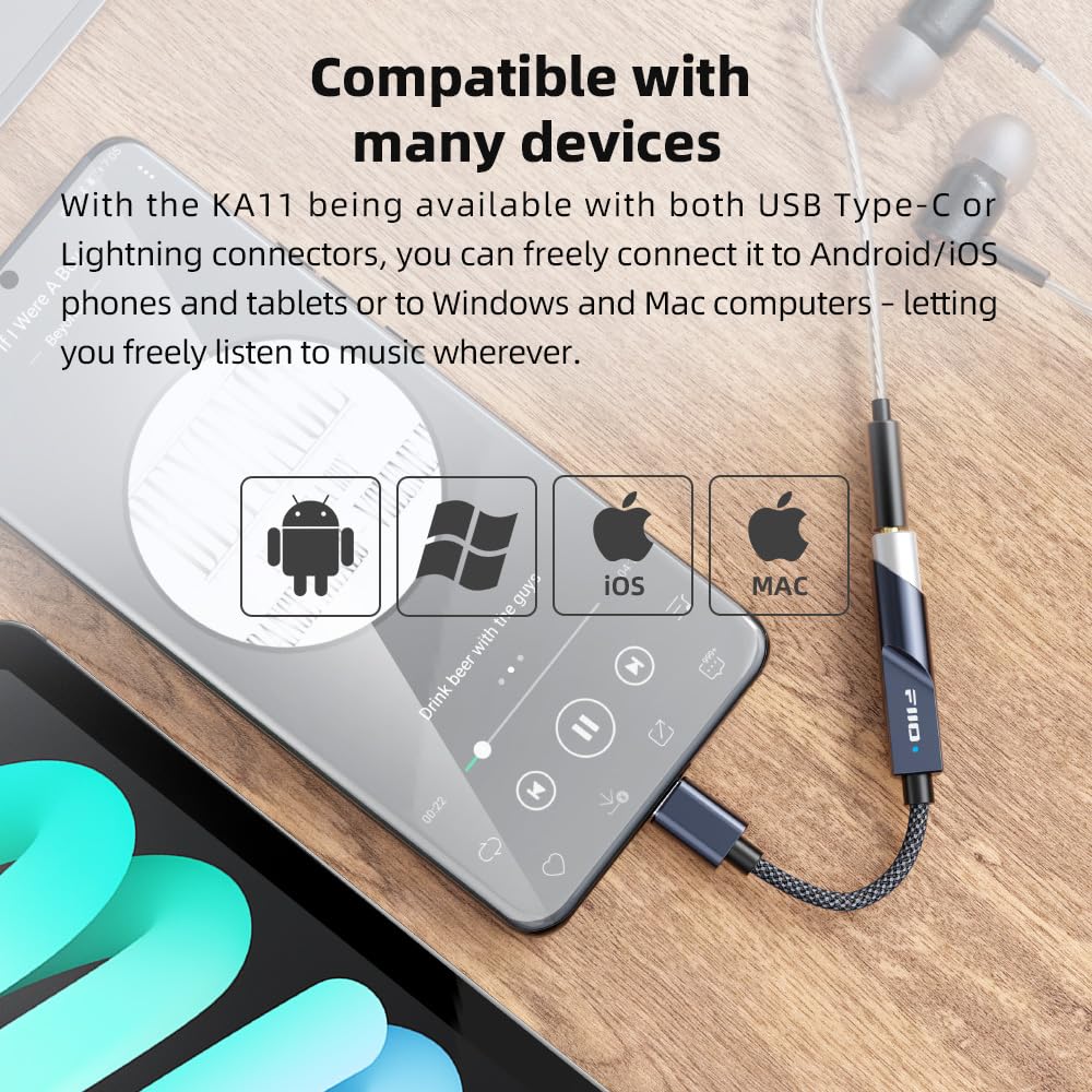 Foto 7 pulgar | Adaptador De Audio Fiio Ka11 Usb C A Dac Hifi De 3 5 Mm  32 Bits/384 Khz - Venta Internacional.