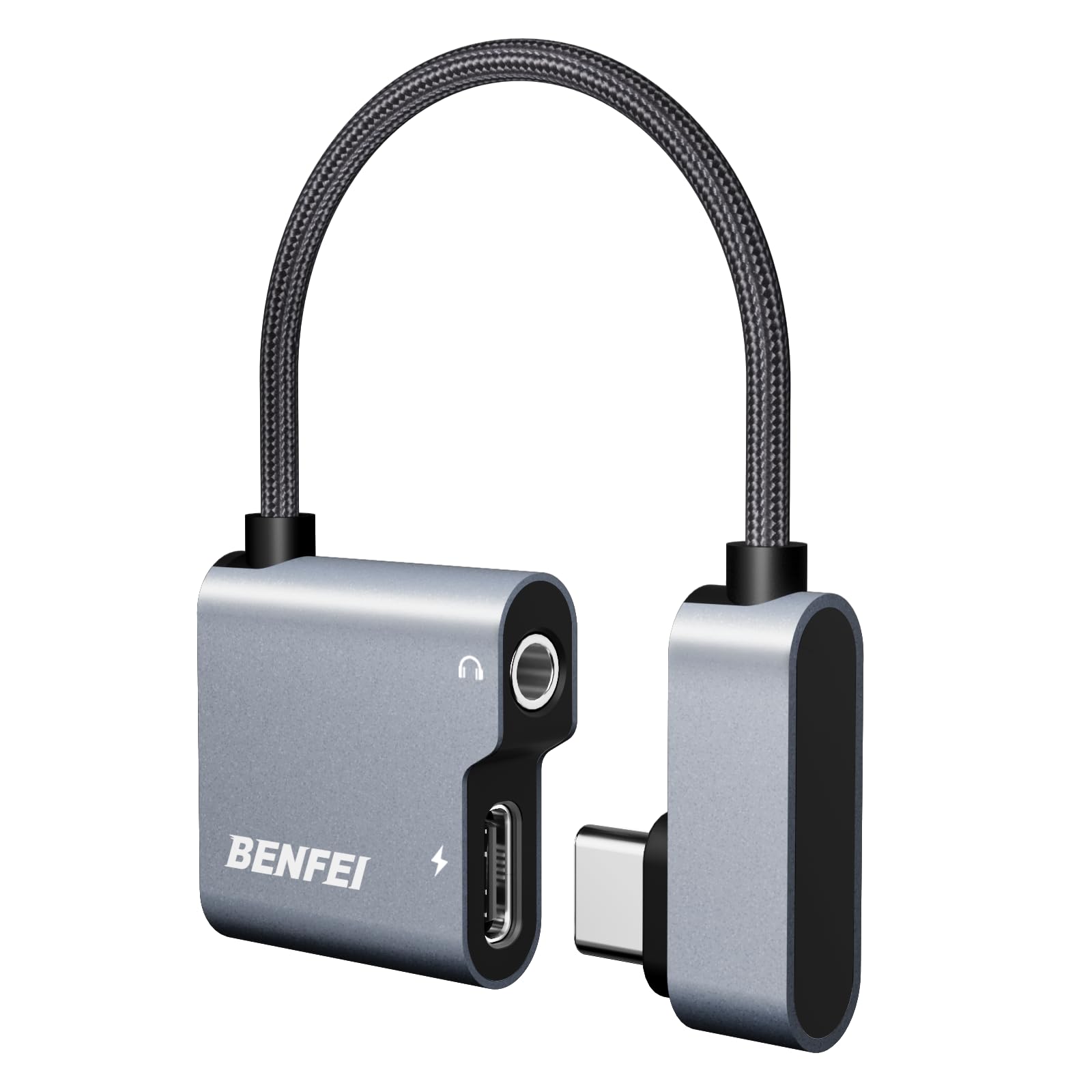 Foto 2 pulgar | Adaptador Usb C A Conector De Audio Benfei Con Carga Rápida De 60 W - Venta Internacional.