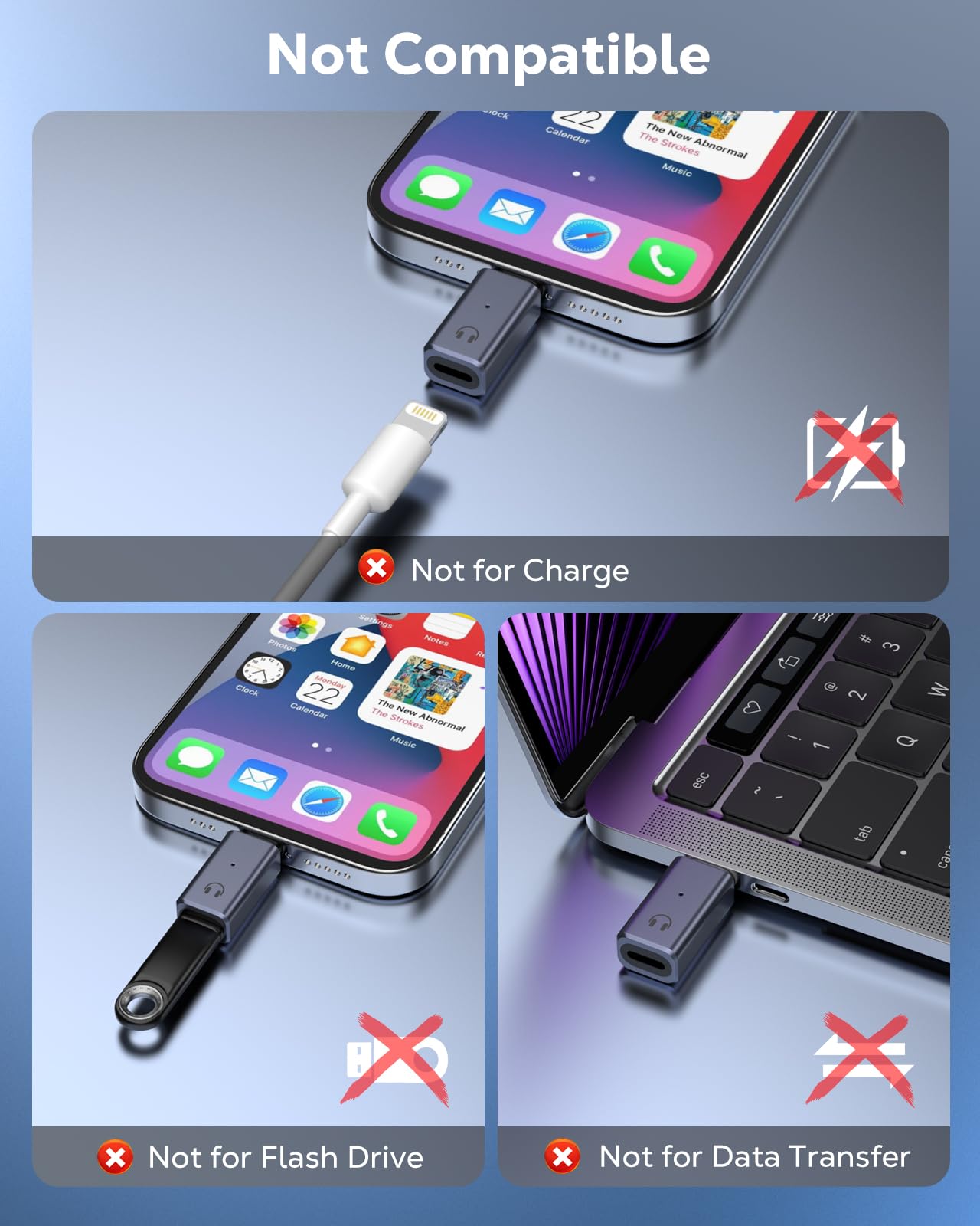Foto 4 pulgar | Adaptador De Audio Moko Lightning A Usb C Para Iphone Gris - Venta Internacional.