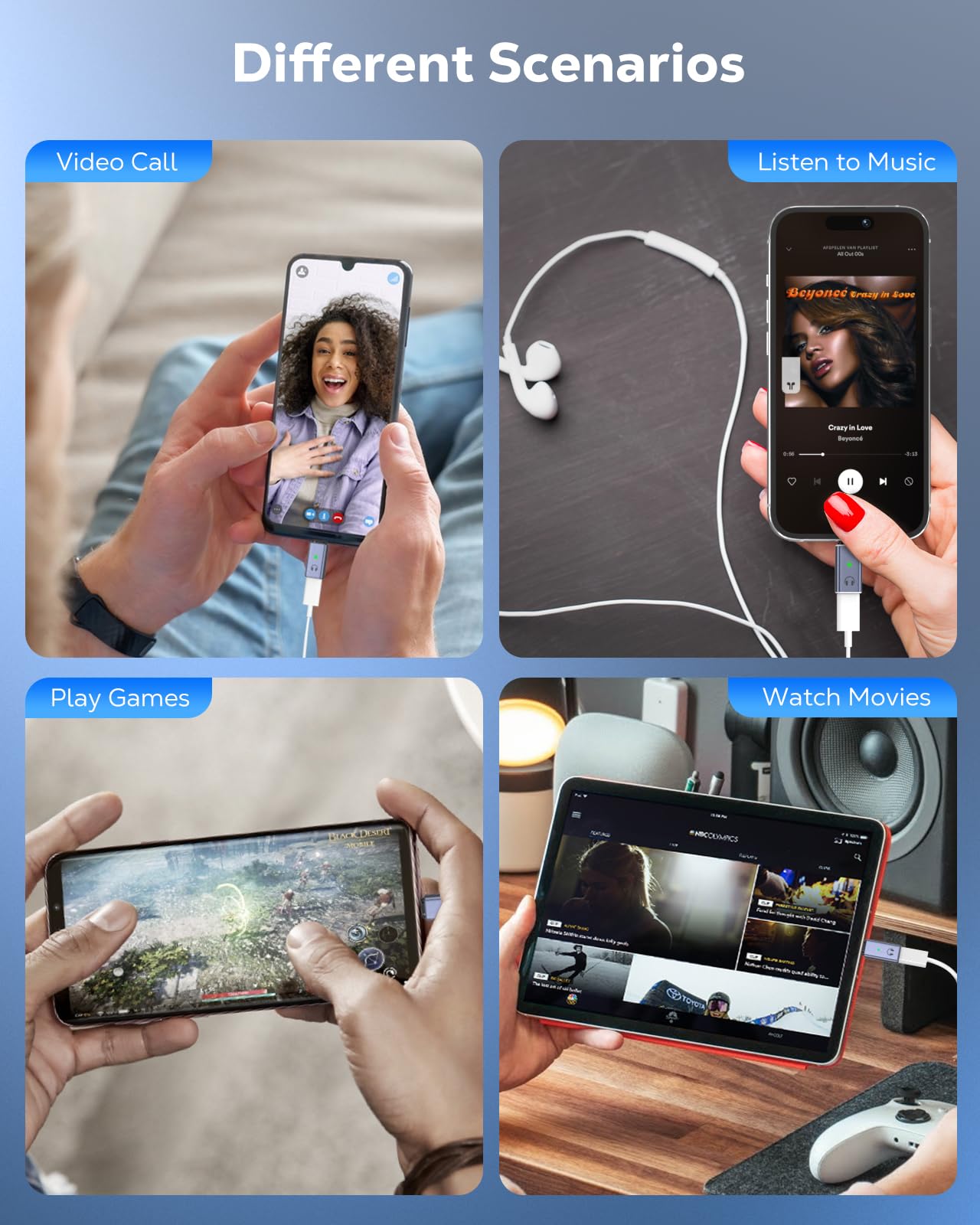 Foto 7 pulgar | Adaptador De Audio Moko Lightning A Usb C Para Iphone Gris - Venta Internacional.