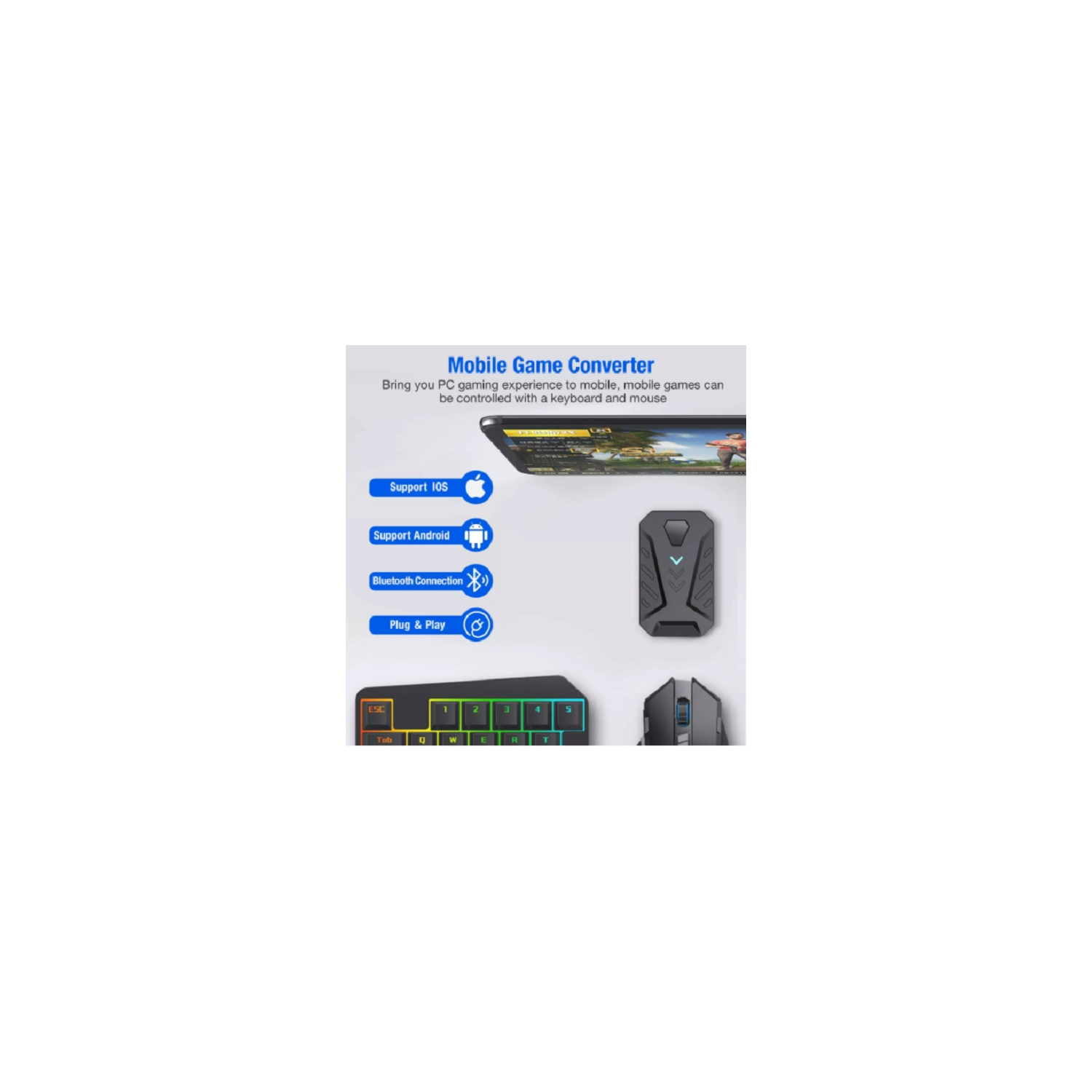 Foto 6 pulgar | Adaptador De Teclado Gamer Mix Pro Mouse Compatible Con Android E Ios - Venta Internacional.