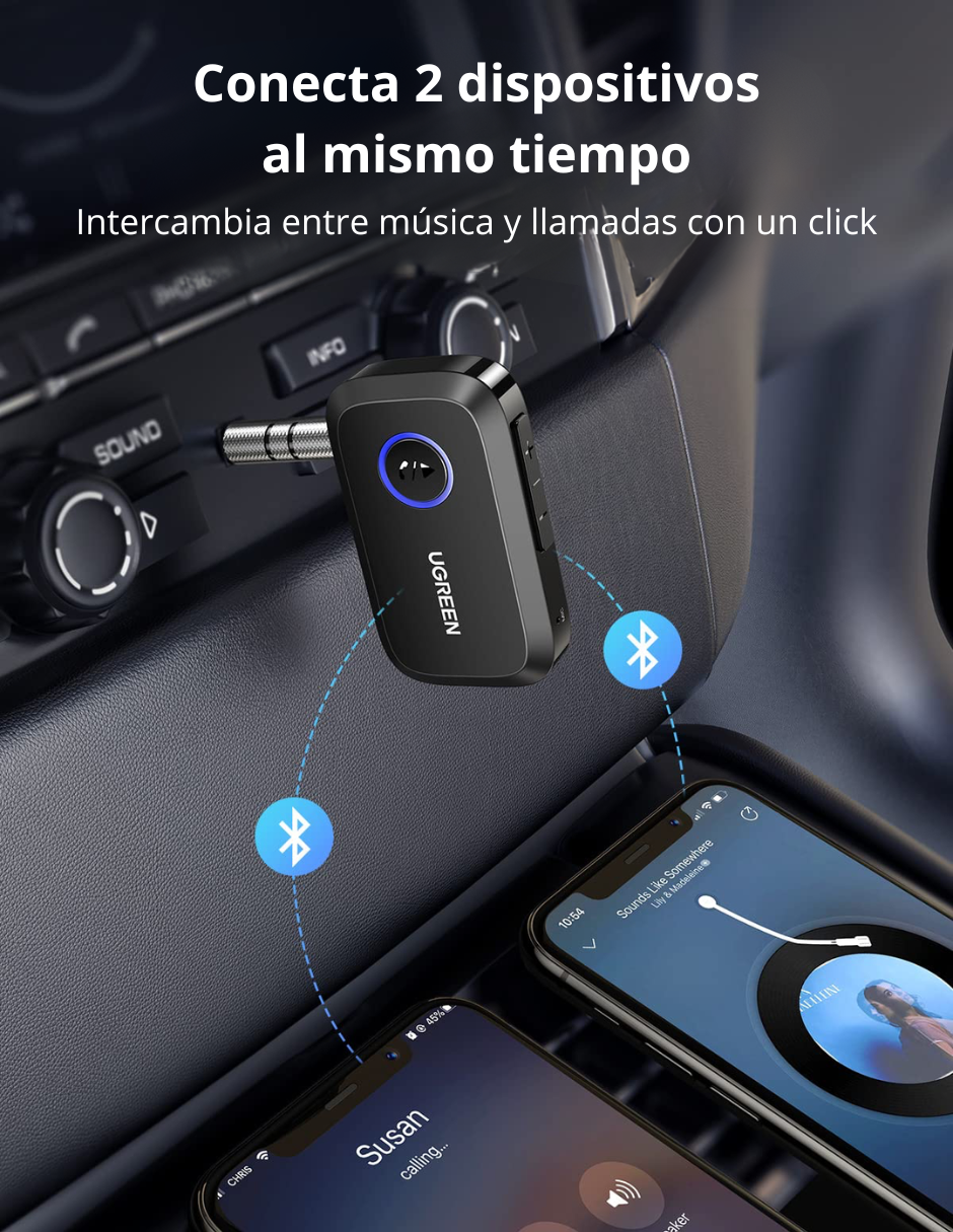 Foto 4 | Adaptador Bluetooth 5.3 Ugreen Con Conector Aux De 3.5 Mm