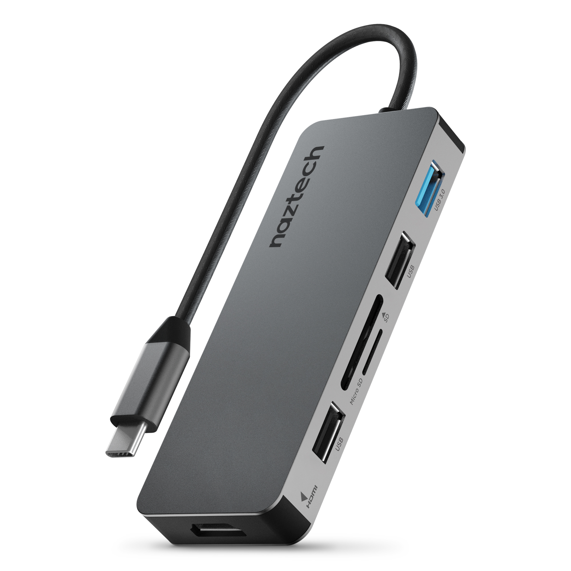 Adaptador Universal USB-C Naztech Maxdrive7 Gris Espacial