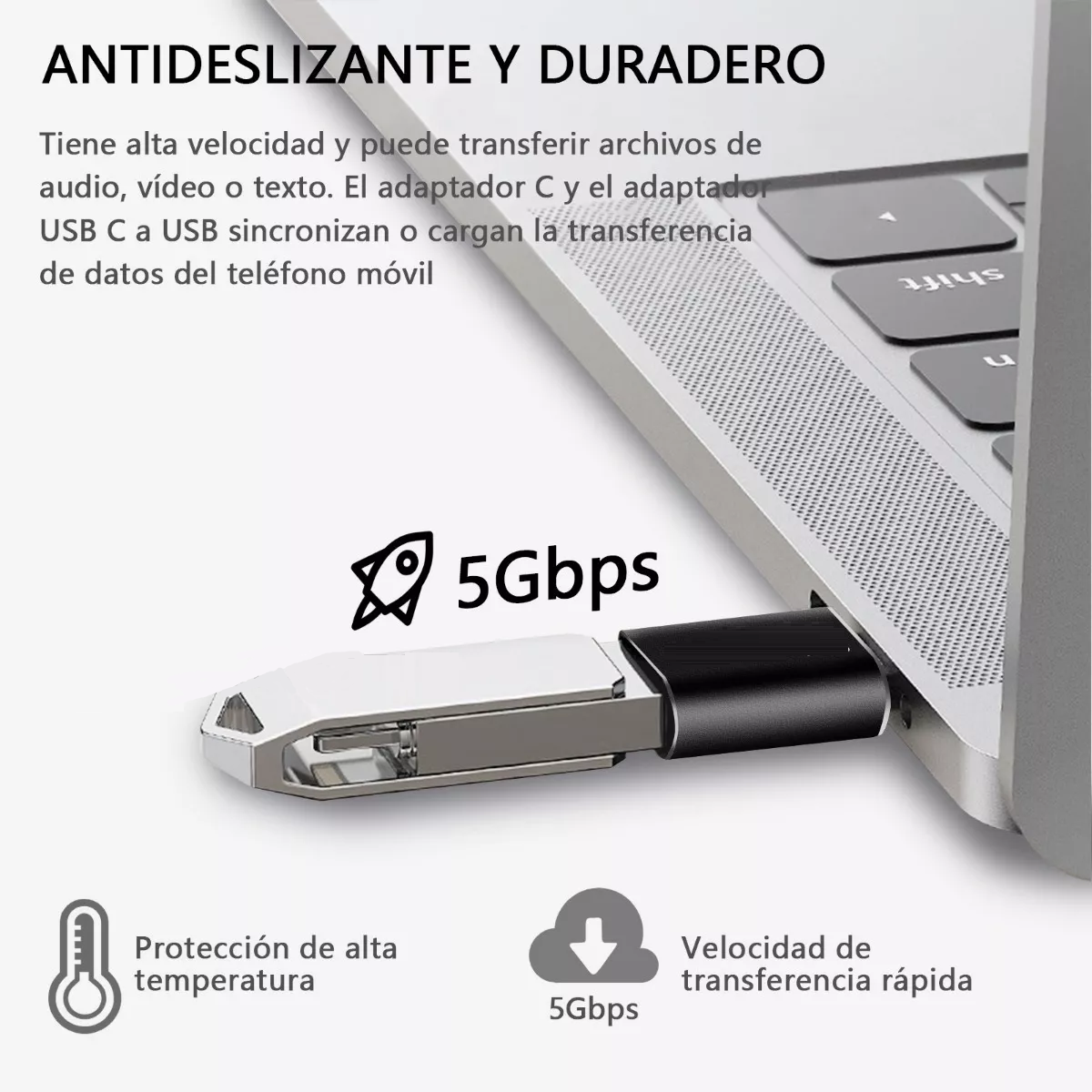 Foto 3 pulgar | Set 4 Piezas Adaptador Otg Usb Tipo C a Usb 3.0 5gbps Eo Safe Imports Esi-10982 Negro