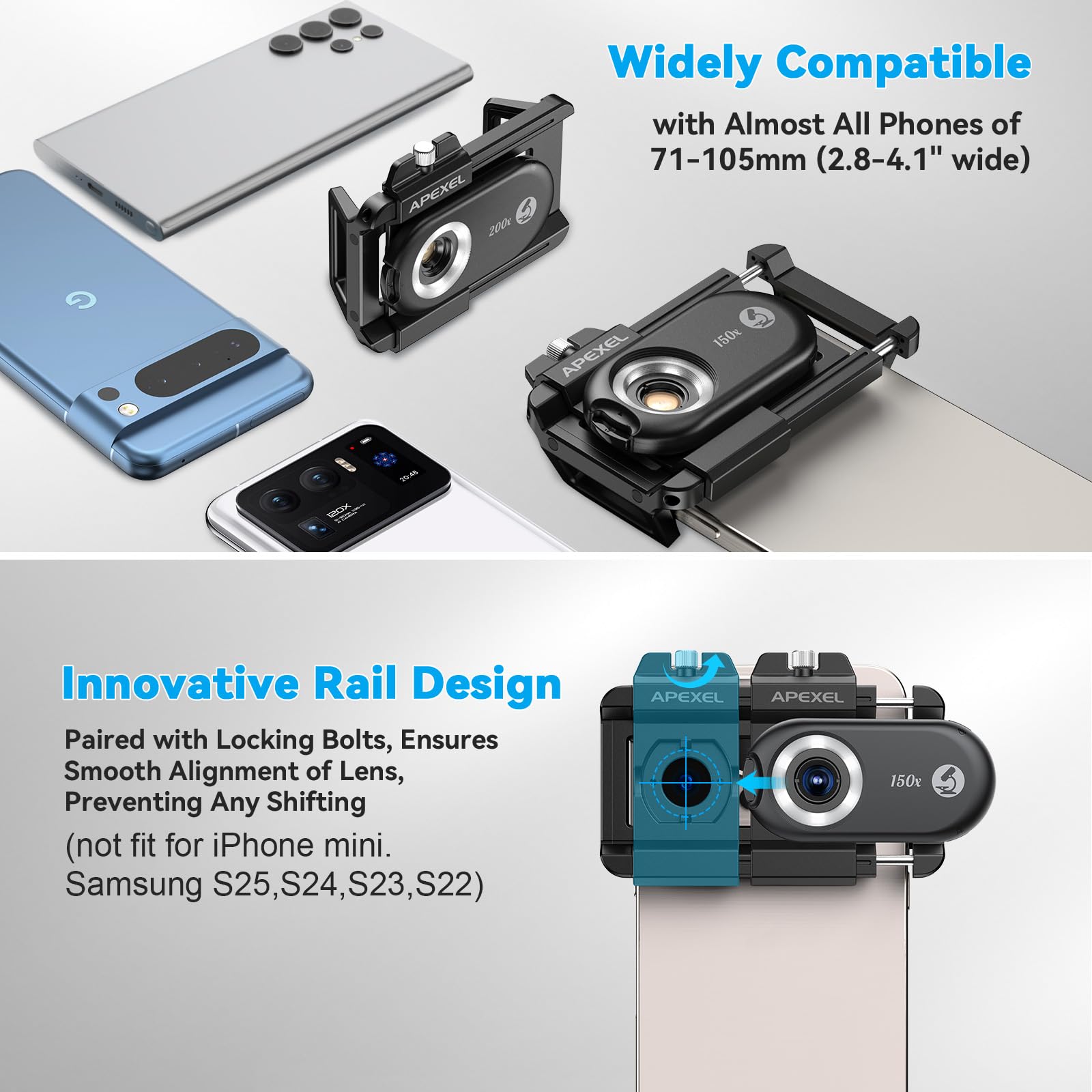 Foto 6 | Lente De Microscopio Telefónico Apexel 150x Nano Zoom Para Android/iphone - Venta Internacional.
