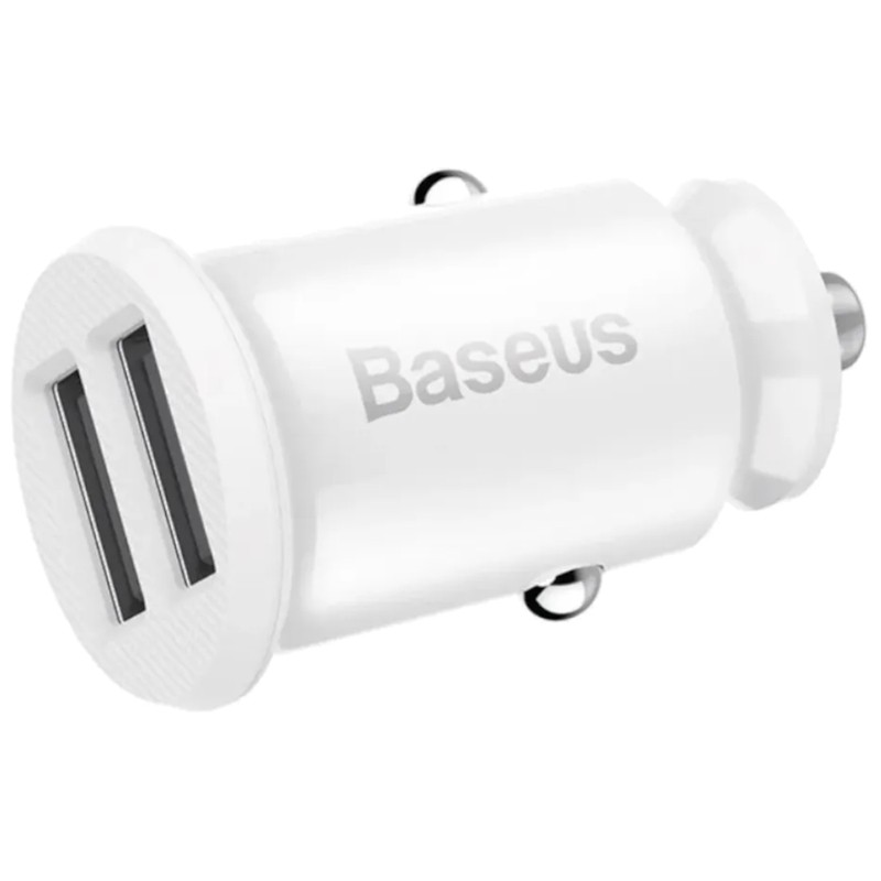 Foto 3 pulgar | Baseus Cargador Para Auto 3.1a White