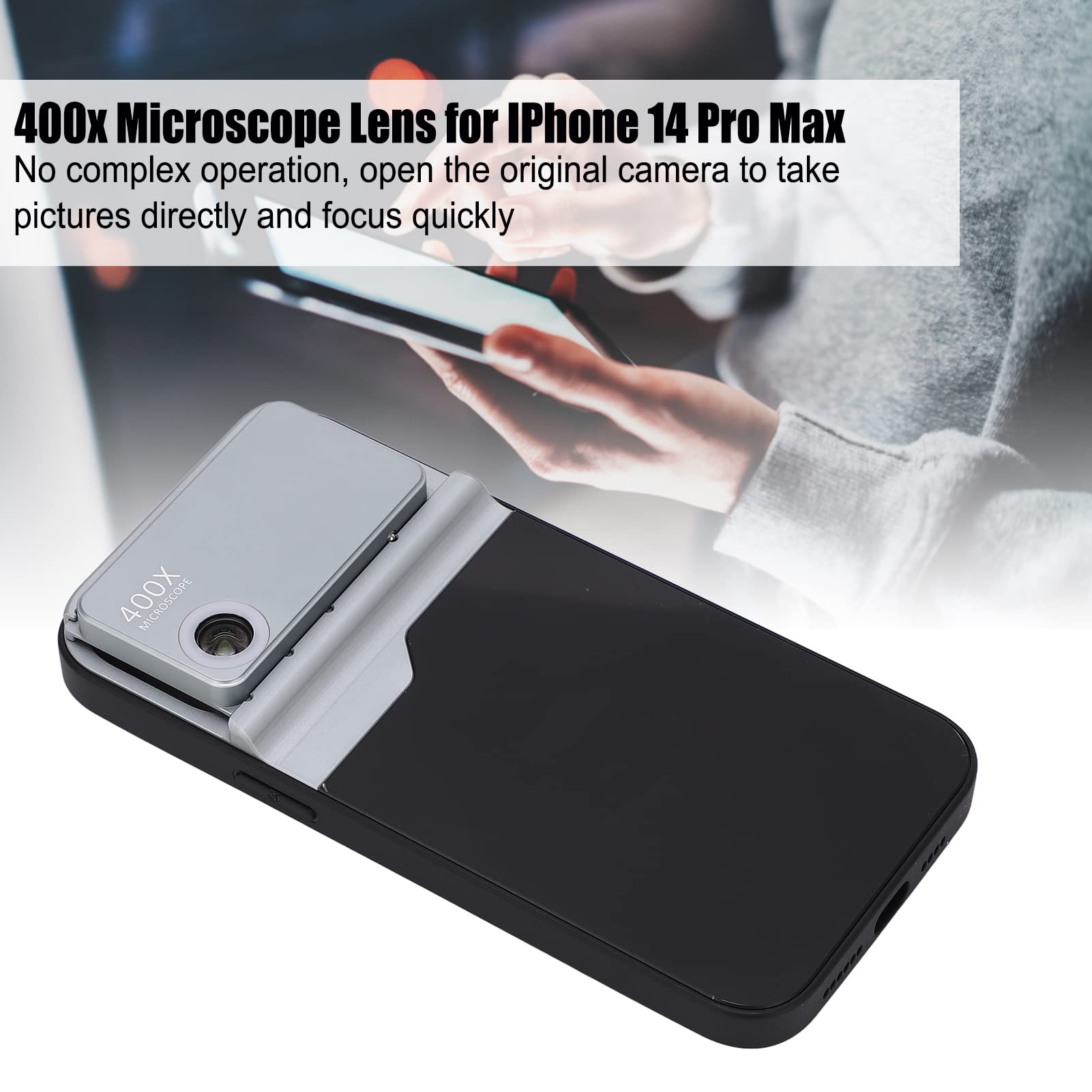 Foto 2 | Lente De Microscopio Zyyini 400x Pocket Con Luz Led Para Ios 14 Pro - Venta Internacional.