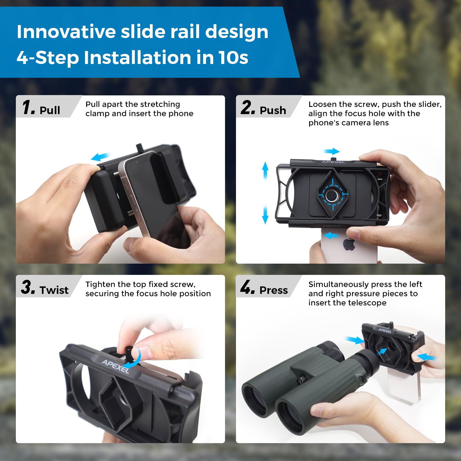 Foto 4 pulgar | Adaptador De Teléfono Telescópico Apexel 360° Para Android Y Iphone - Venta Internacional.