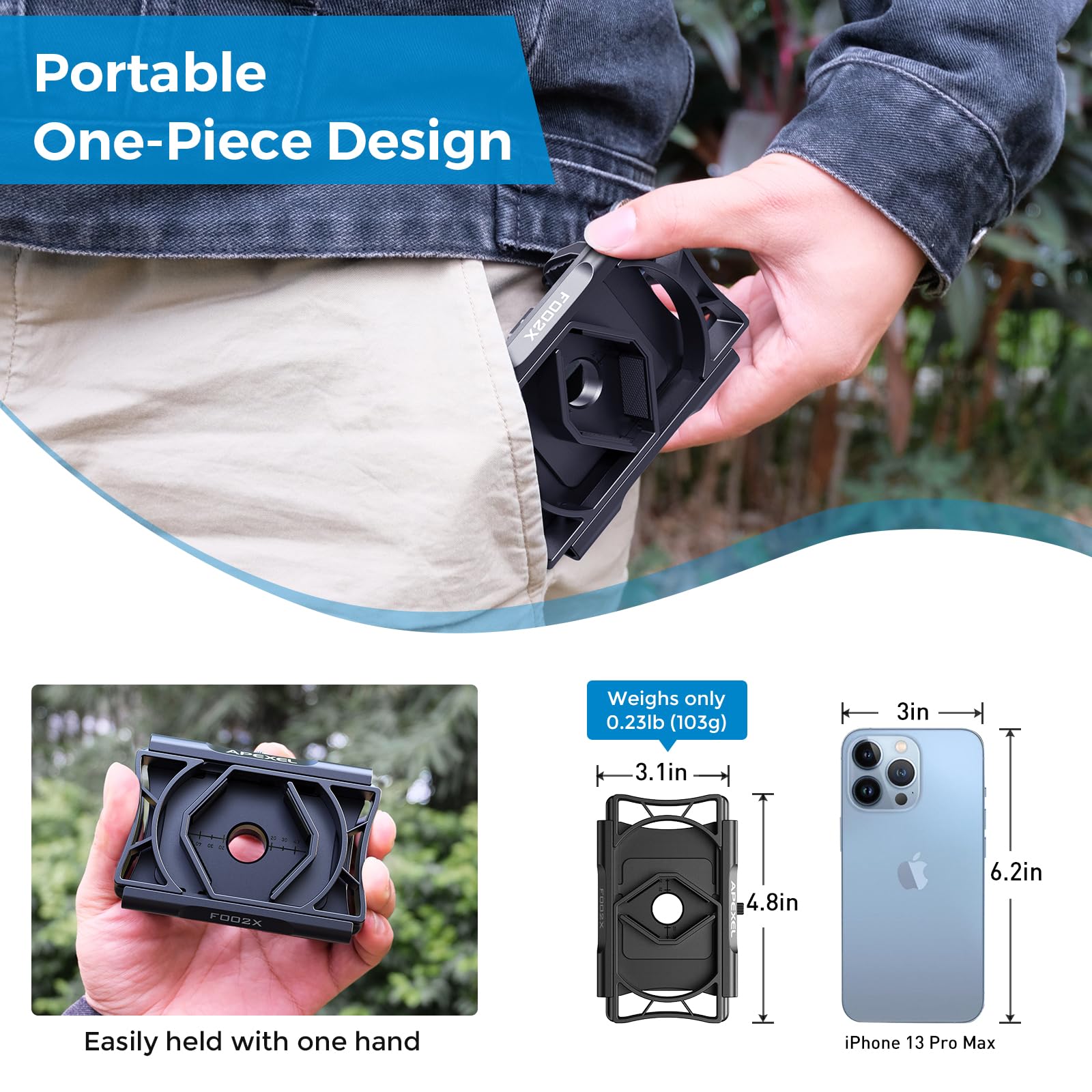 Foto 6 pulgar | Adaptador De Teléfono Telescópico Apexel 360° Para Android Y Iphone - Venta Internacional.