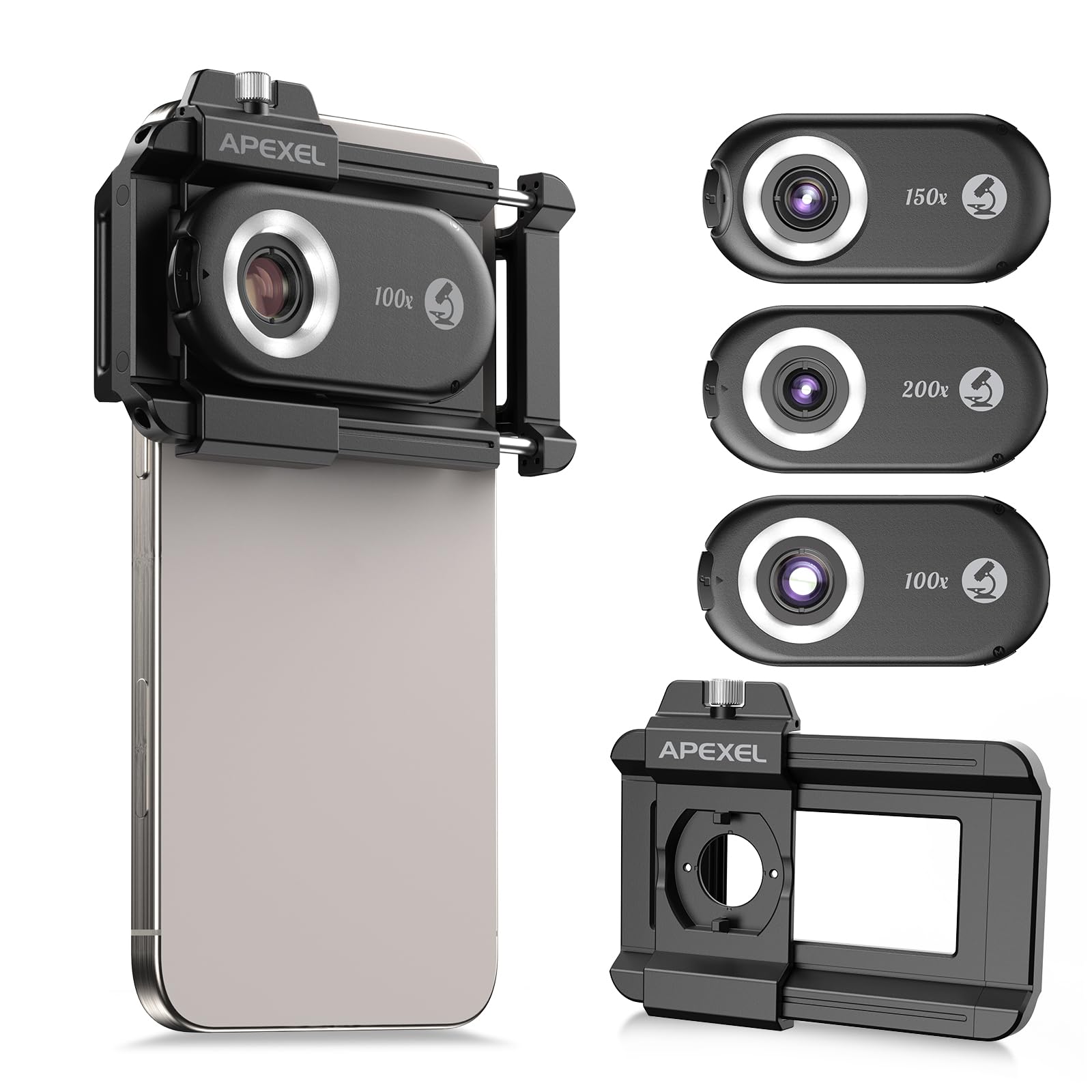 Foto 1 | Lente De Microscopio Telefónico Apexel 3 En 1 Con Zoom Nano De 100x/150x/200x - Venta Internacional.