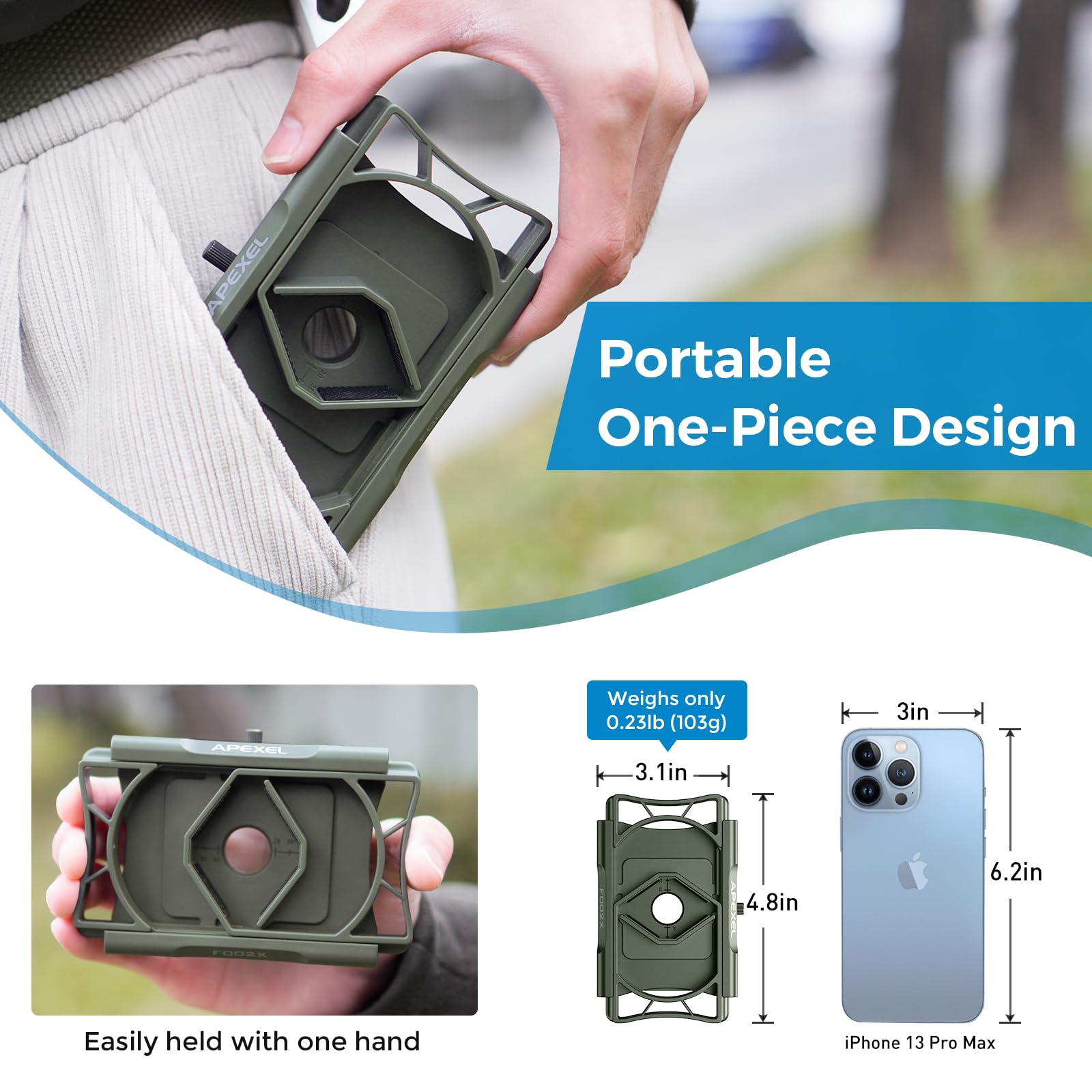 Foto 6 pulgar | Adaptador De Teléfono Telescópico Apexel 360° Para Android Y Iphone - Venta Internacional.