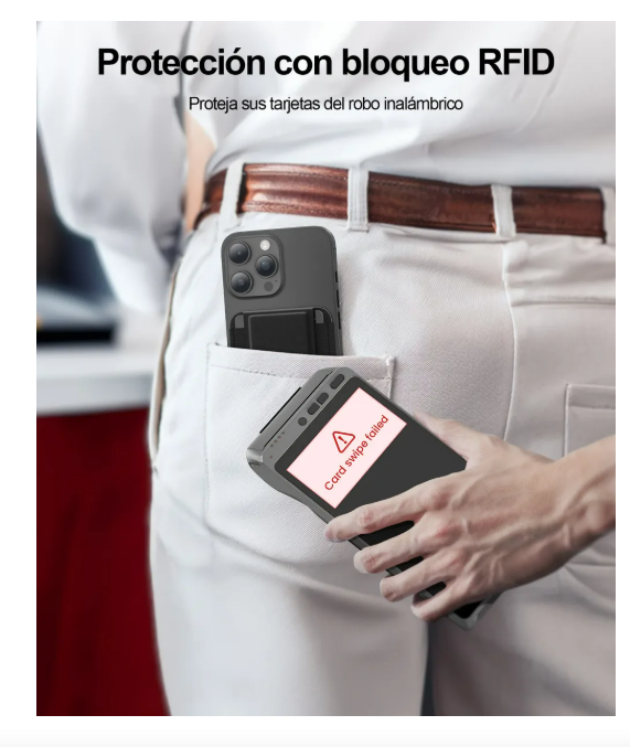 Foto 4 | Tarjetero Cartera Magnética Piel Magsafe Soporte Para Iphone