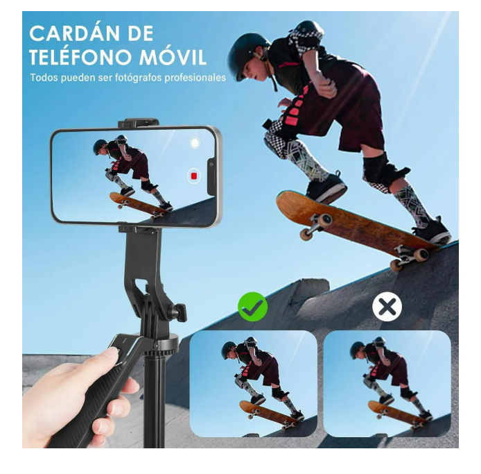 Foto 5 pulgar | 1.8 M Tripie Para Selfie Stick Portátil Para Telefono Celula