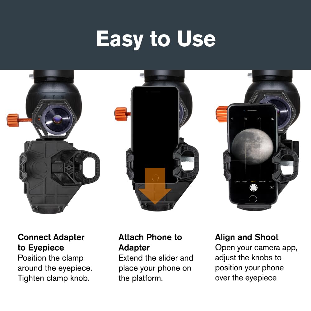 Foto 4 pulgar | Adaptador De Teléfono Inteligente Celestron Nexgo Dx Para Telescopio Y Más - Venta Internacional.