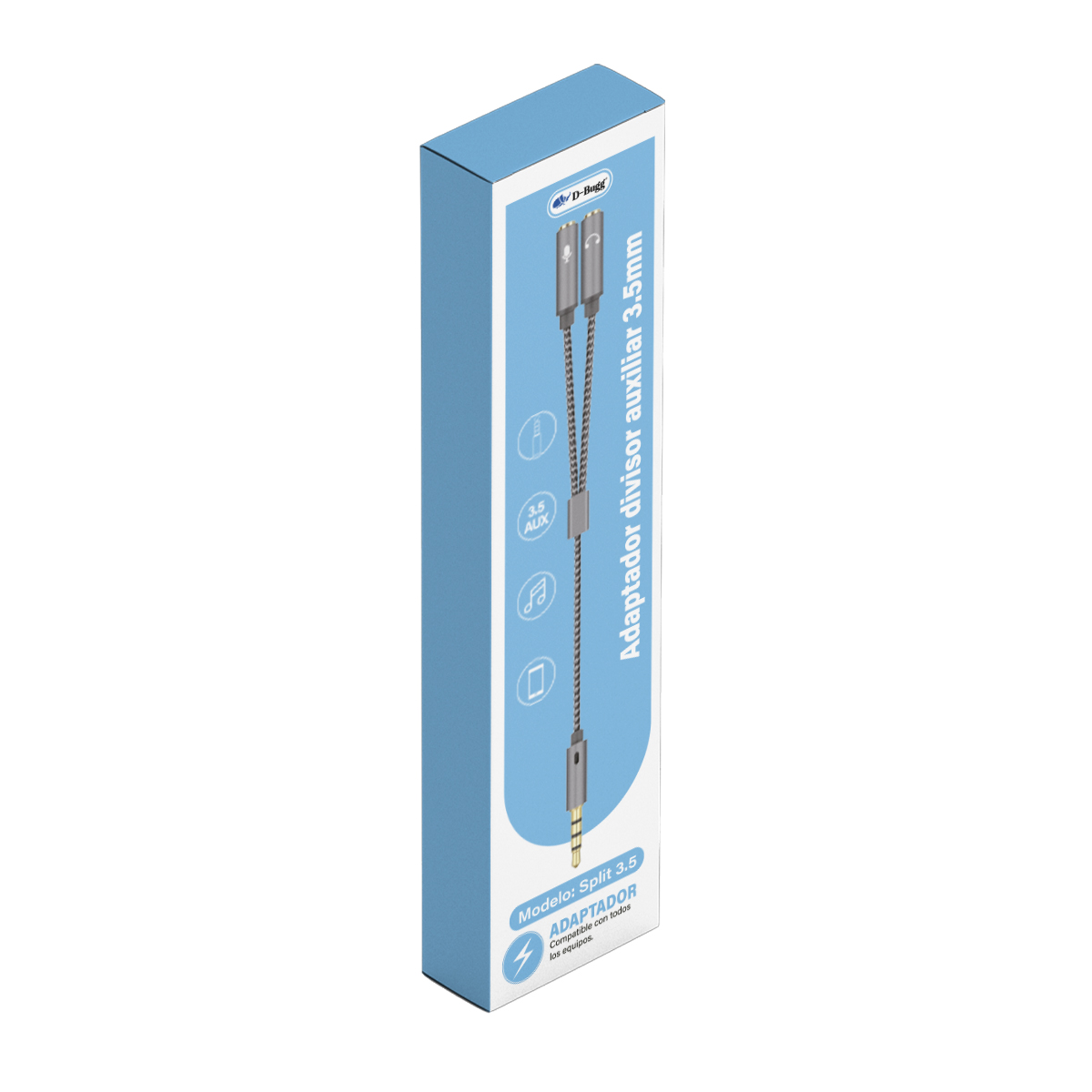 Foto 4 | Cable Adaptador Divisor Audio  3.5mm Auxiliar Audífonos