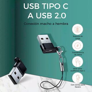 Foto 2 | Adaptador Otg Tipo C A Usb 3.0 Convertidor Carga Datos Compatible Con Windows/Mac/ Ios/Android
