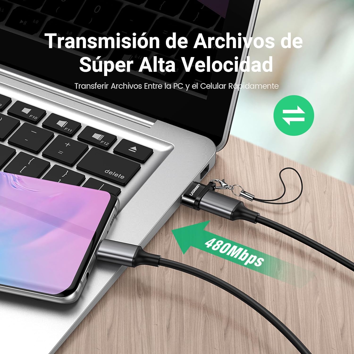 Foto 4 | Adaptador Otg Tipo C A Usb 3.0 Convertidor Carga Datos Compatible Con Windows/Mac/ Ios/Android