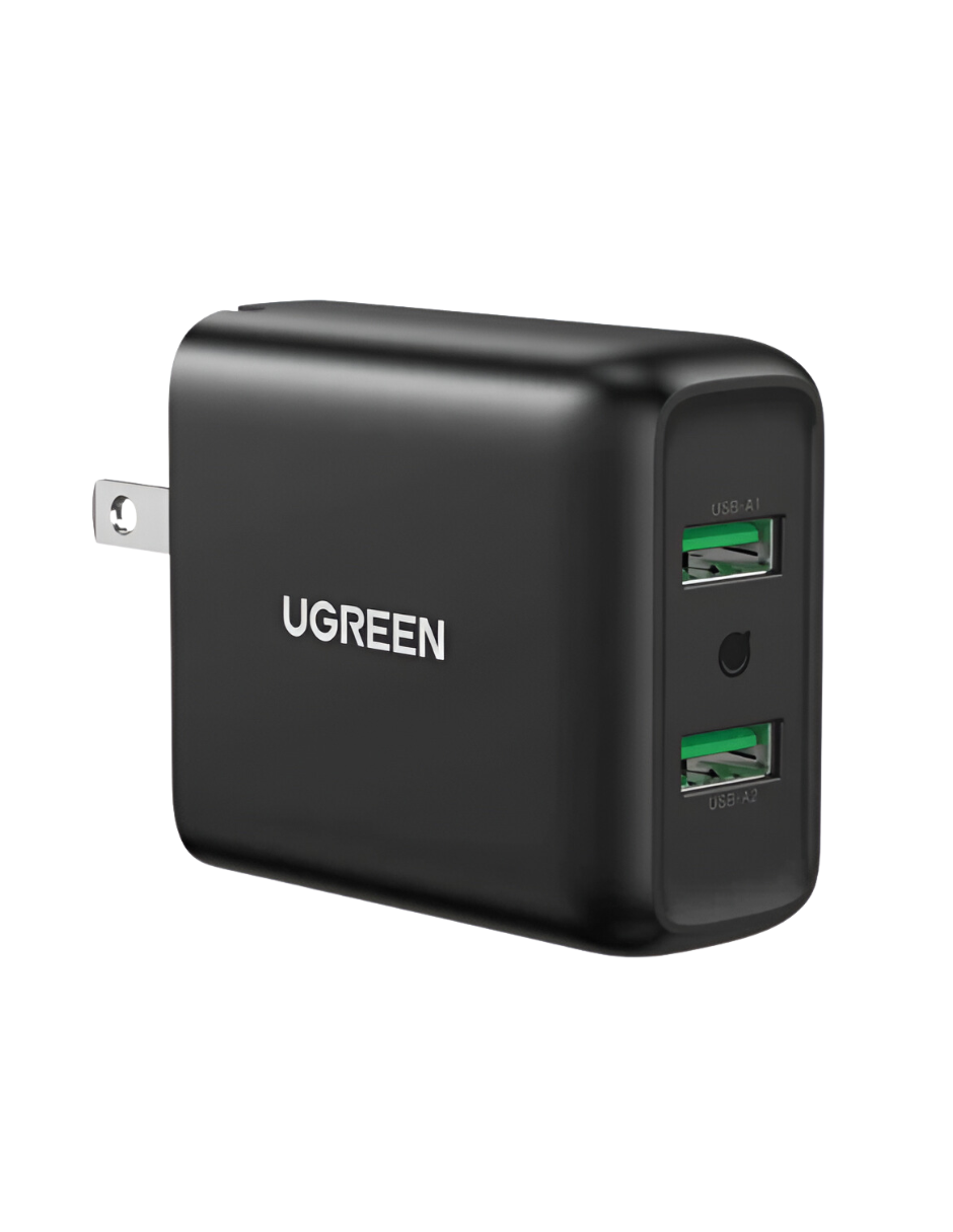 Cargador 2 En 1 Ugreen Carga Rápida 18w Negro