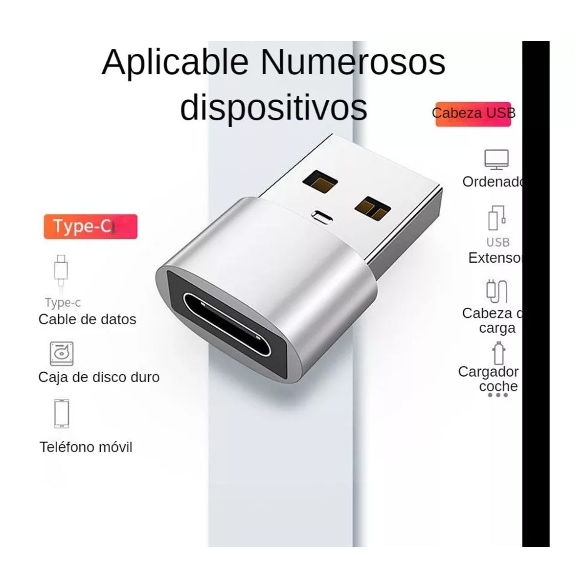 Foto 6 pulgar | Adaptador De Usb Tipo C A Usb Tipo A Función Otg