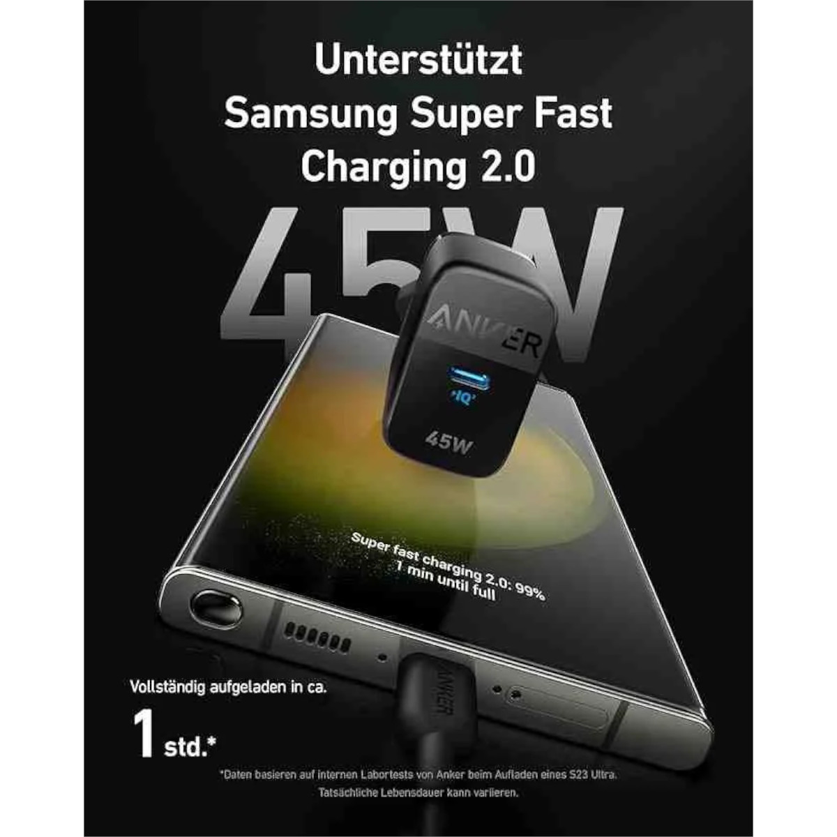 Foto 3 pulgar | Adaptador de Corriente con Entrada USB-C Anker 45w