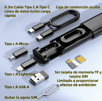 Foto 4 pulgar | Daptador Xtellar Otg Usb Tipo C A Usb 3.0 5gbps 6 Piezas Conjunto Para Iphone